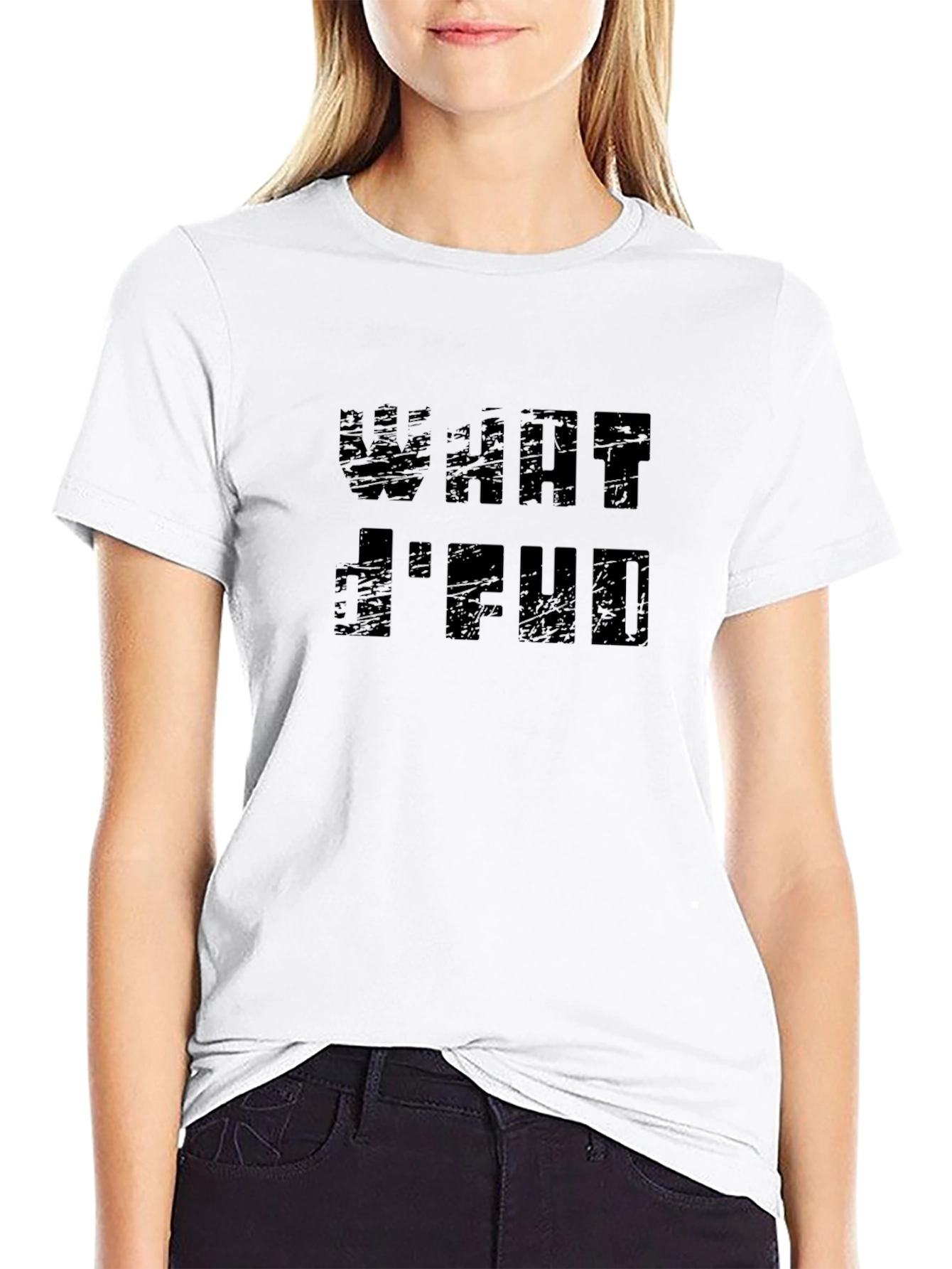 Edgy What Id FUD Graphic Tee - Black