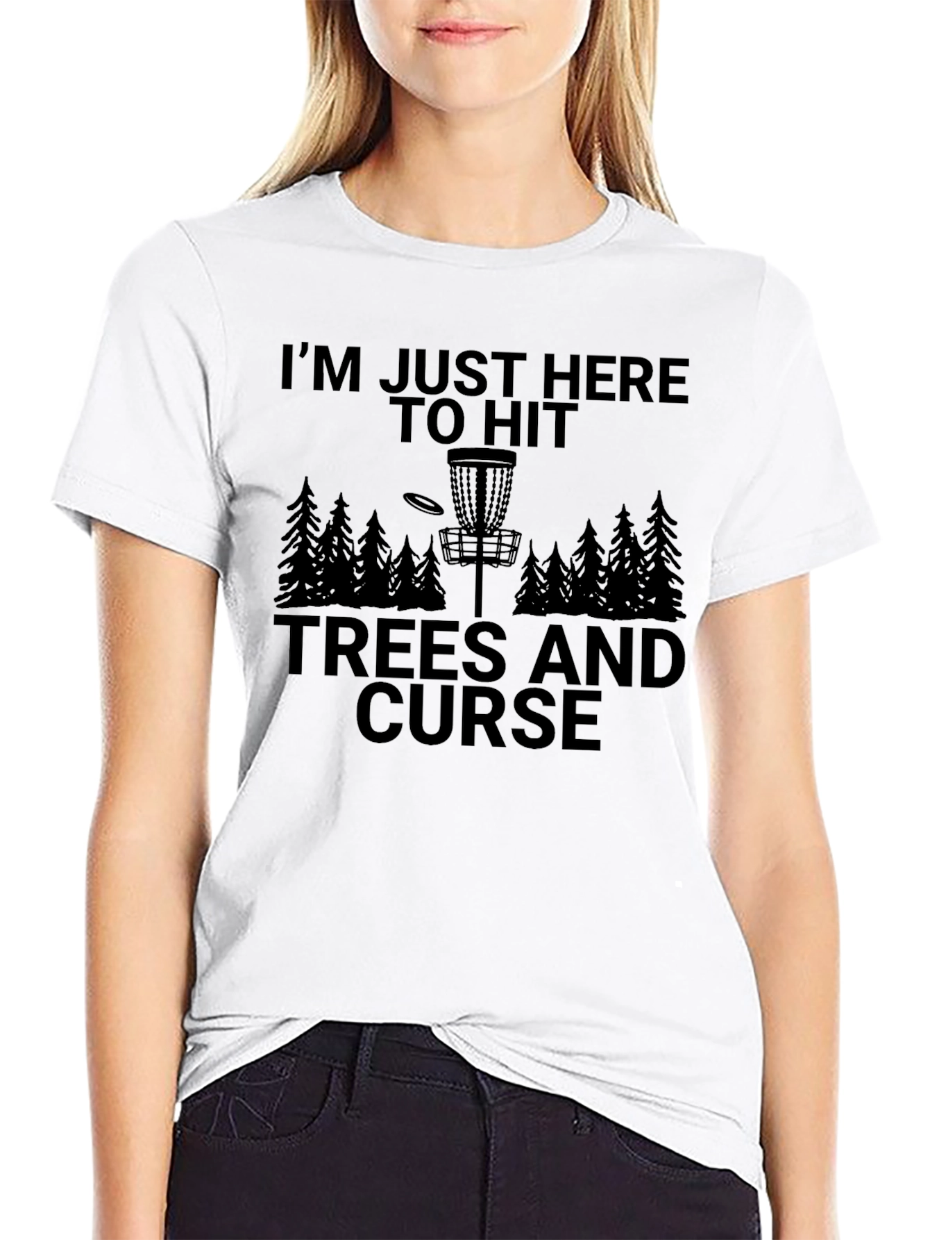 Disc Golf T-Shirt: Hit Trees and Curse