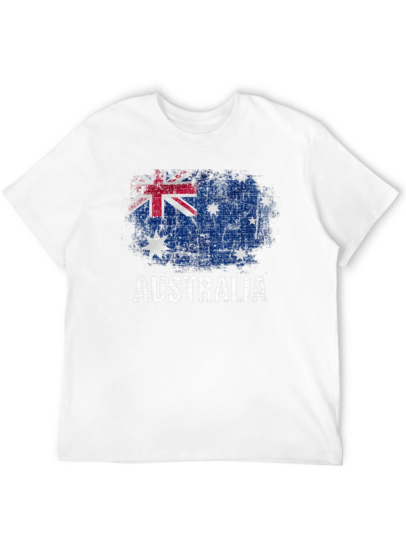 Australia Flag Graphic T-Shirt Distressed Print