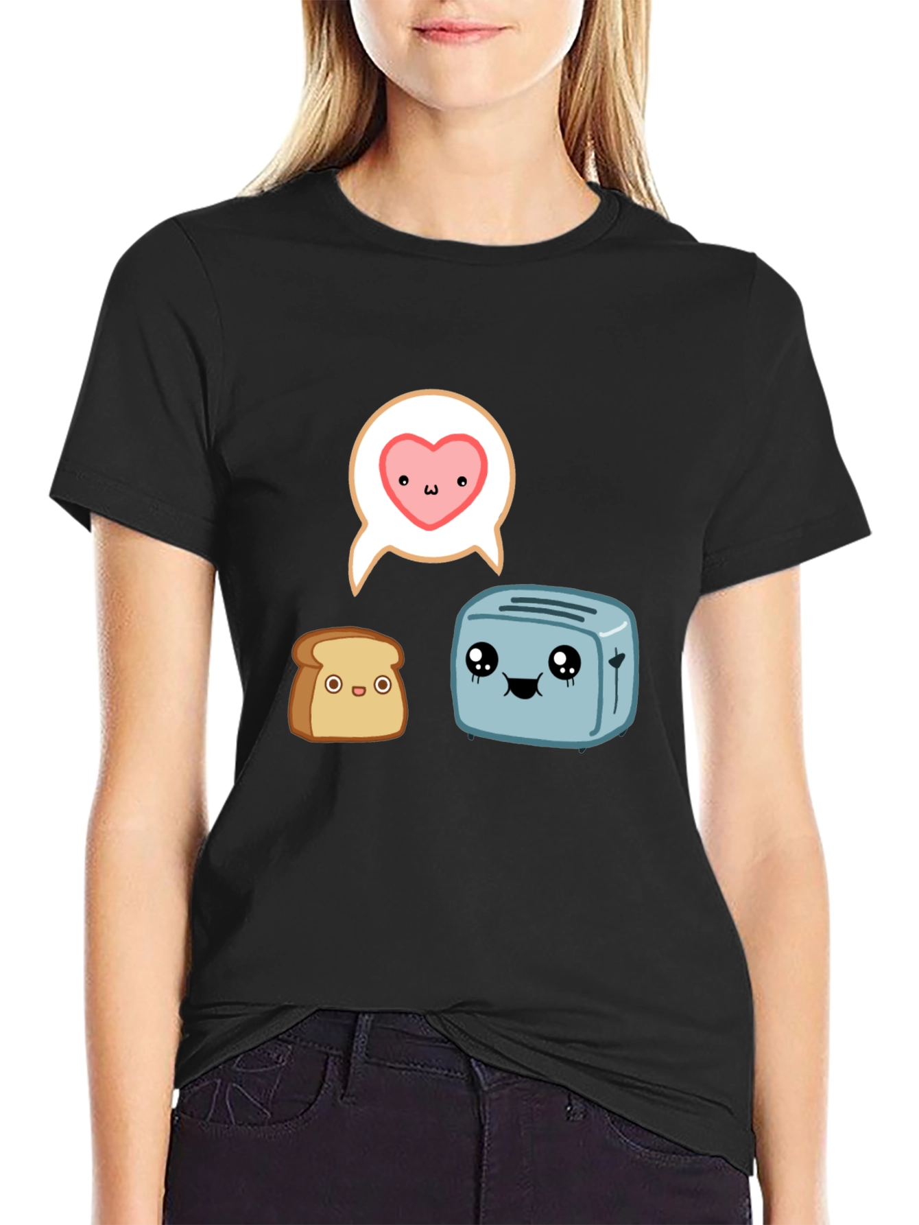 Toast & Toaster Cartoon Graphic T-Shirt