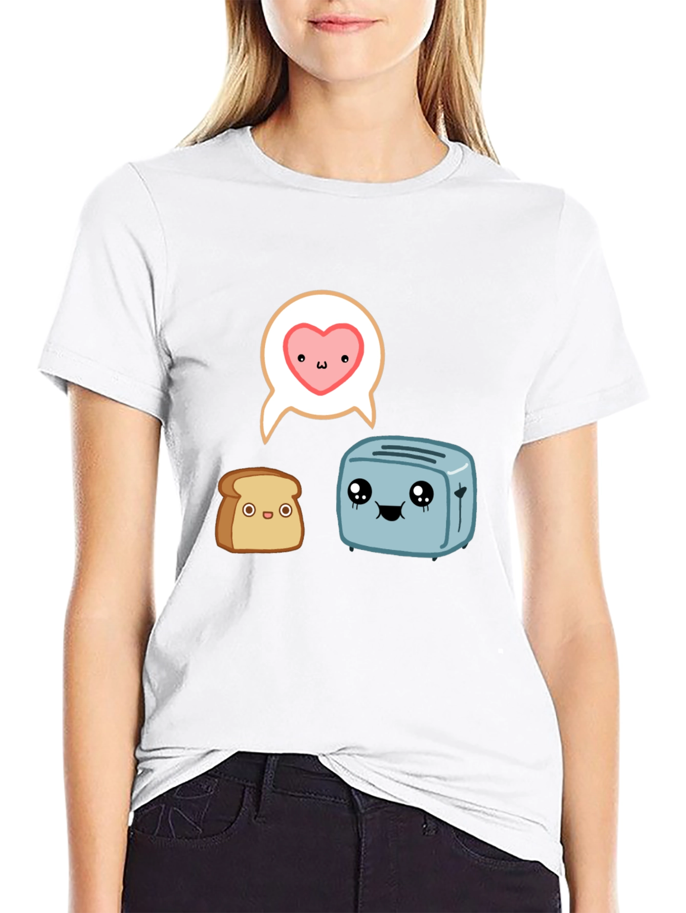 Toast & Toaster Cartoon Graphic T-Shirt
