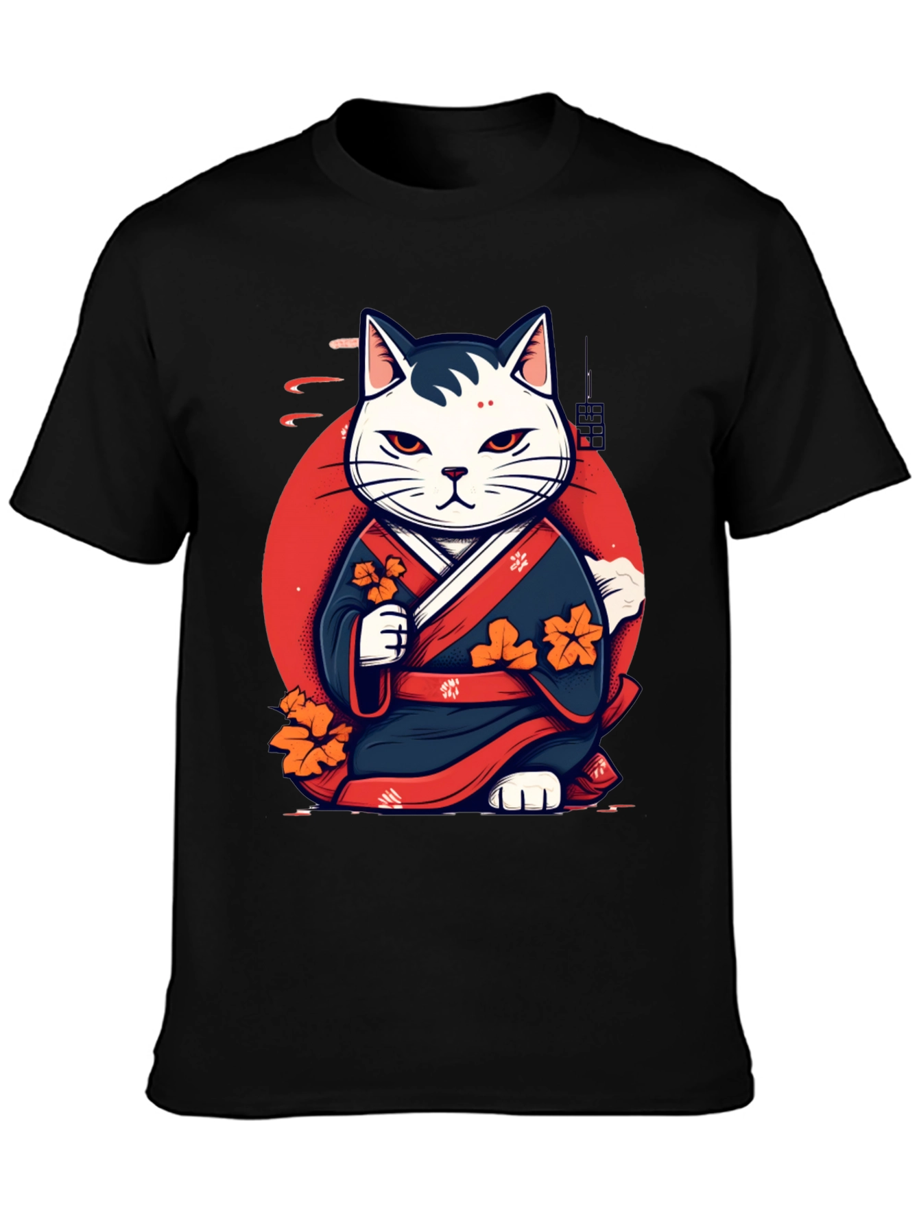 Japanese Cat Kimono Graphic Tee