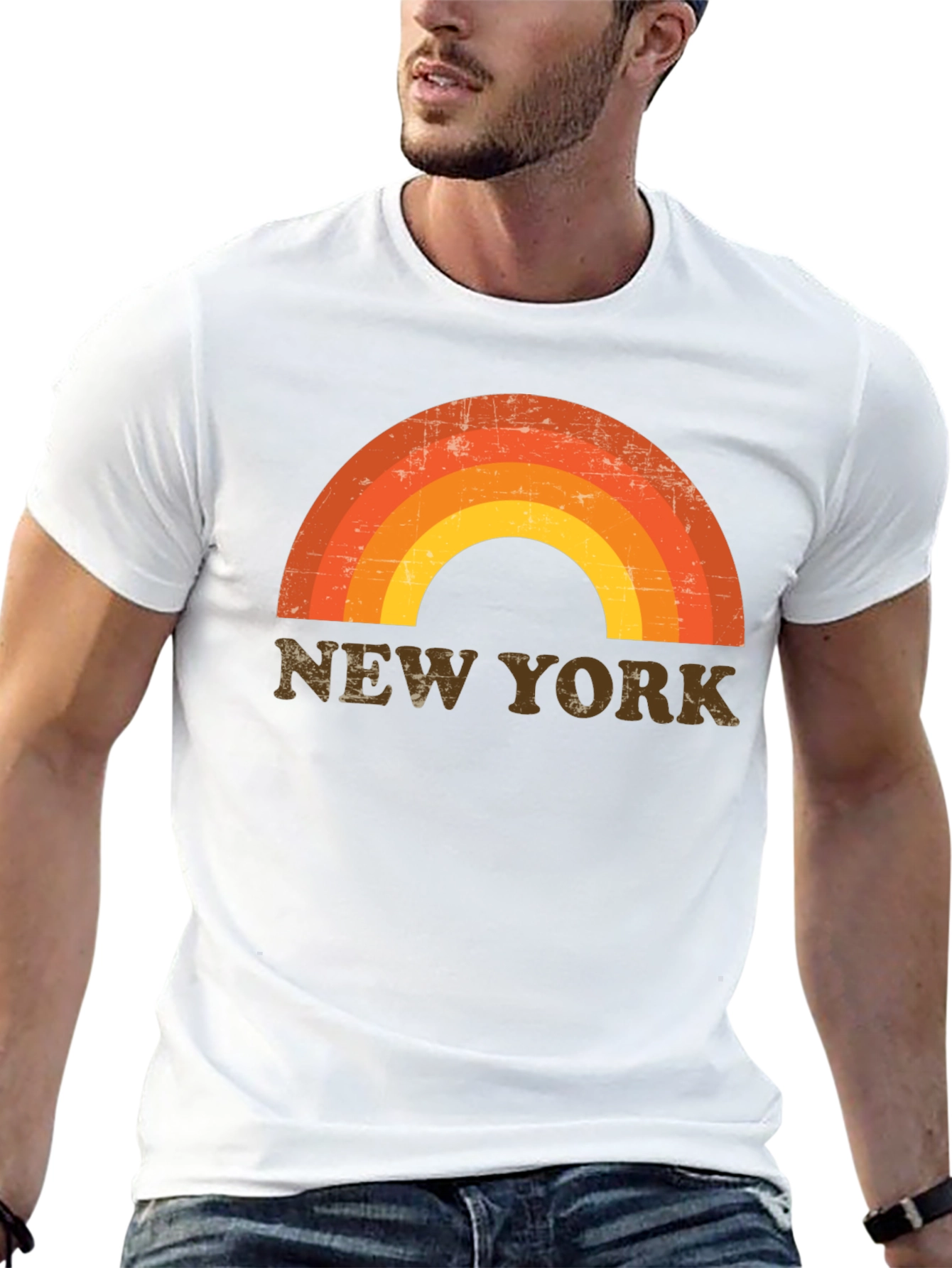 Retro New York Rainbow Graphic Tee