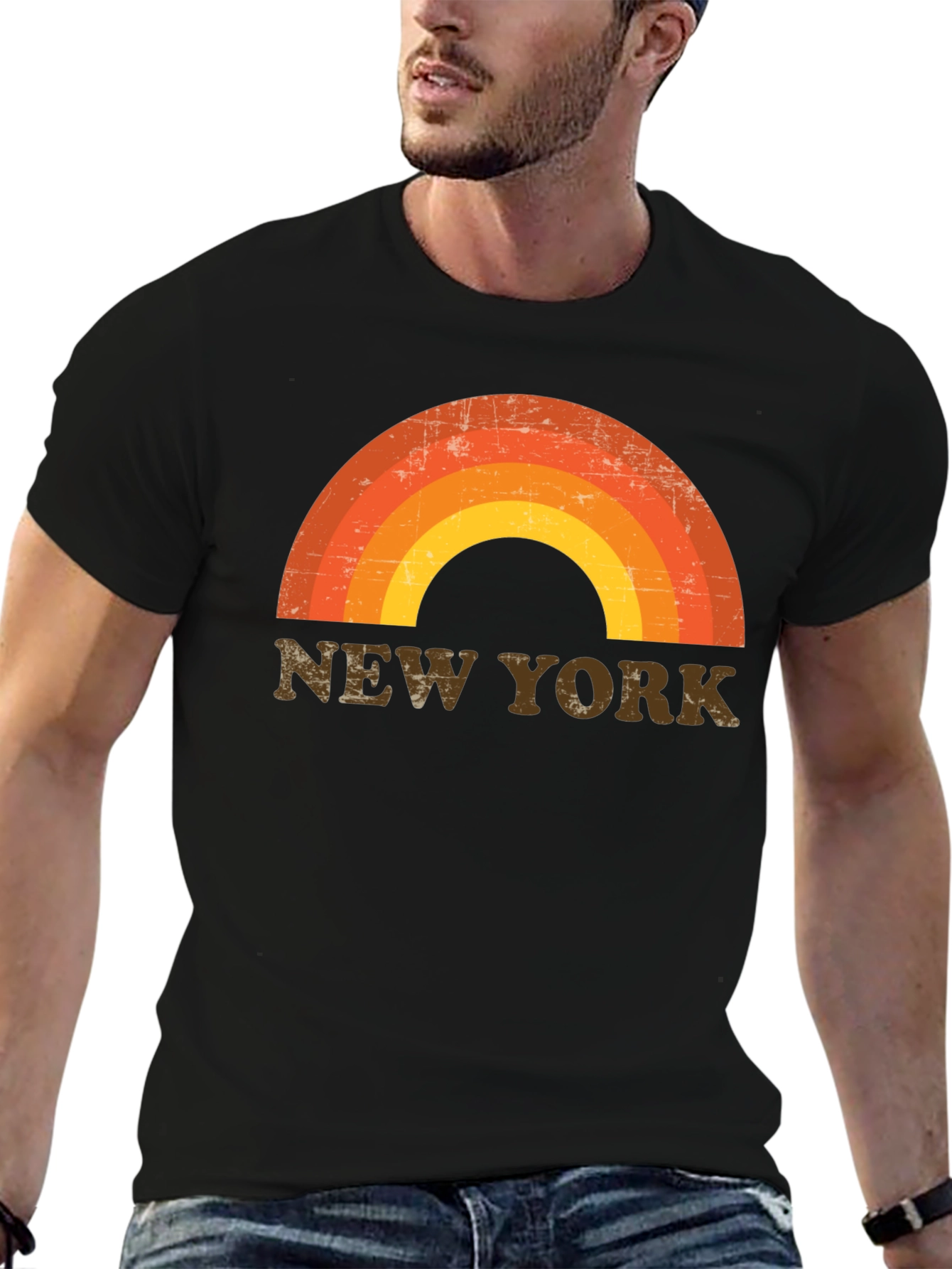 Retro New York Rainbow Graphic Tee