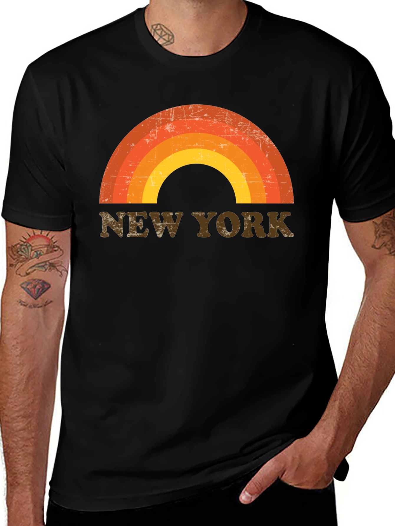 Retro New York Rainbow Graphic Tee
