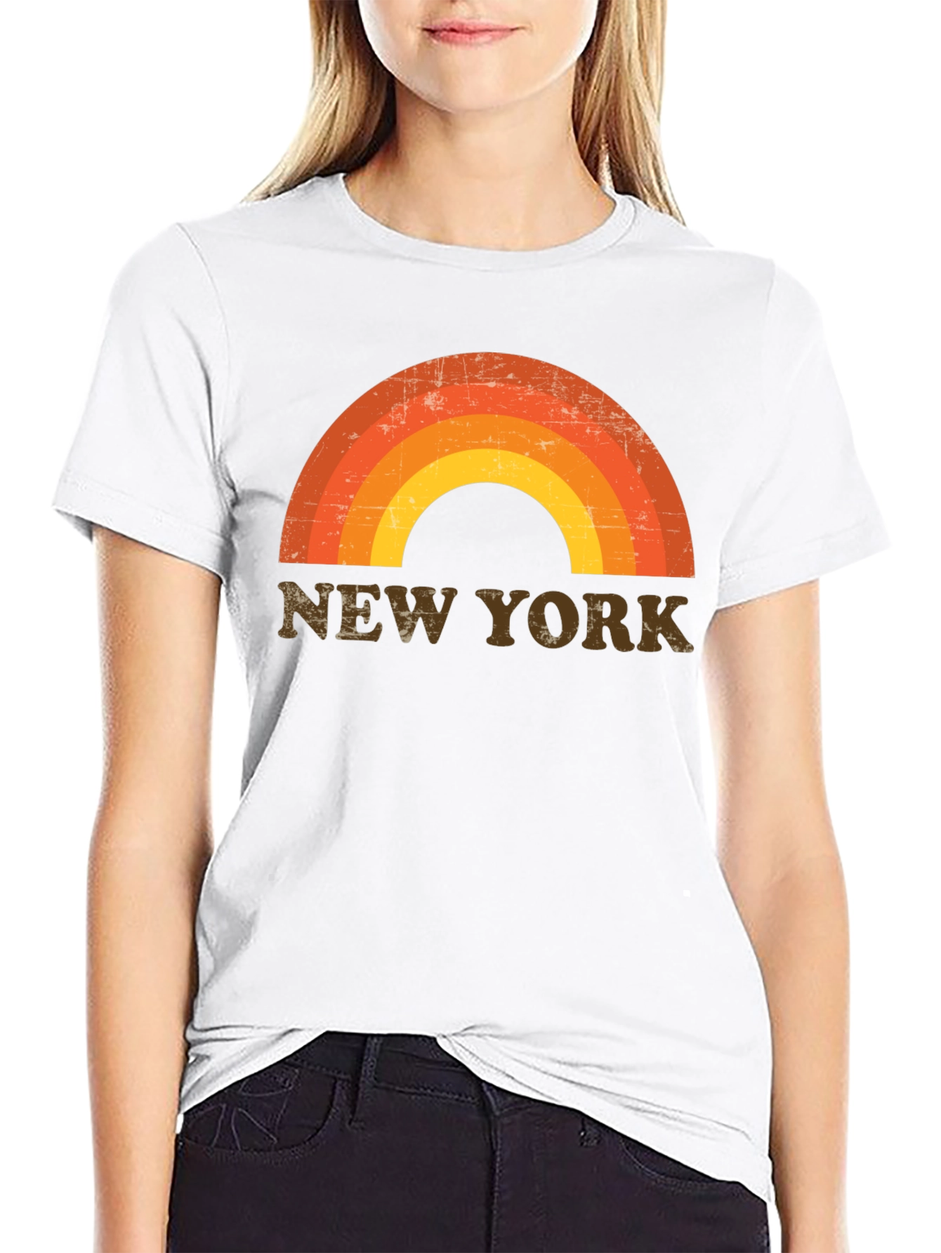 Retro New York Rainbow Graphic Tee