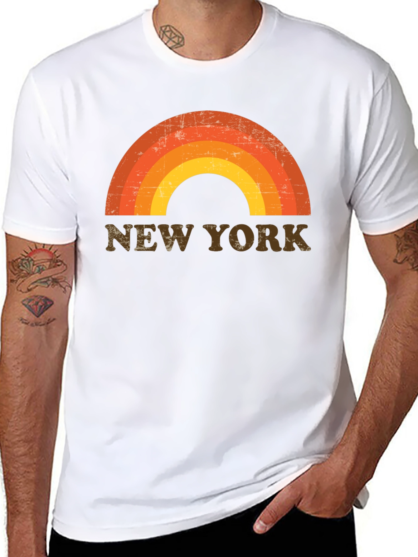 Retro New York Rainbow Graphic Tee