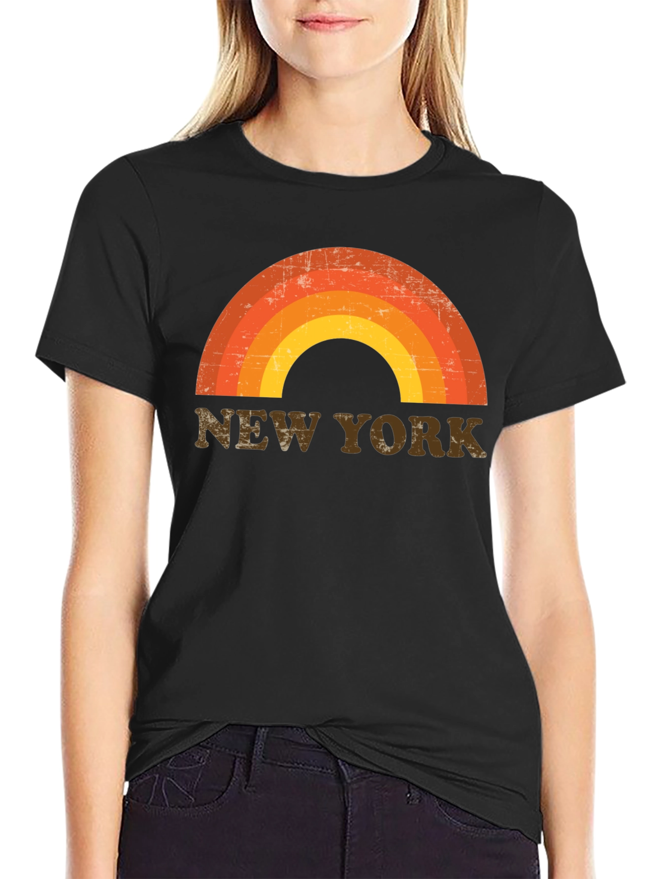 Retro New York Rainbow Graphic Tee