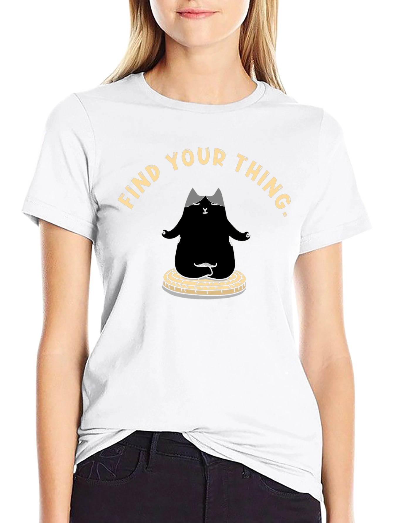 Find Your Thing Cat Meditation T-Shirt