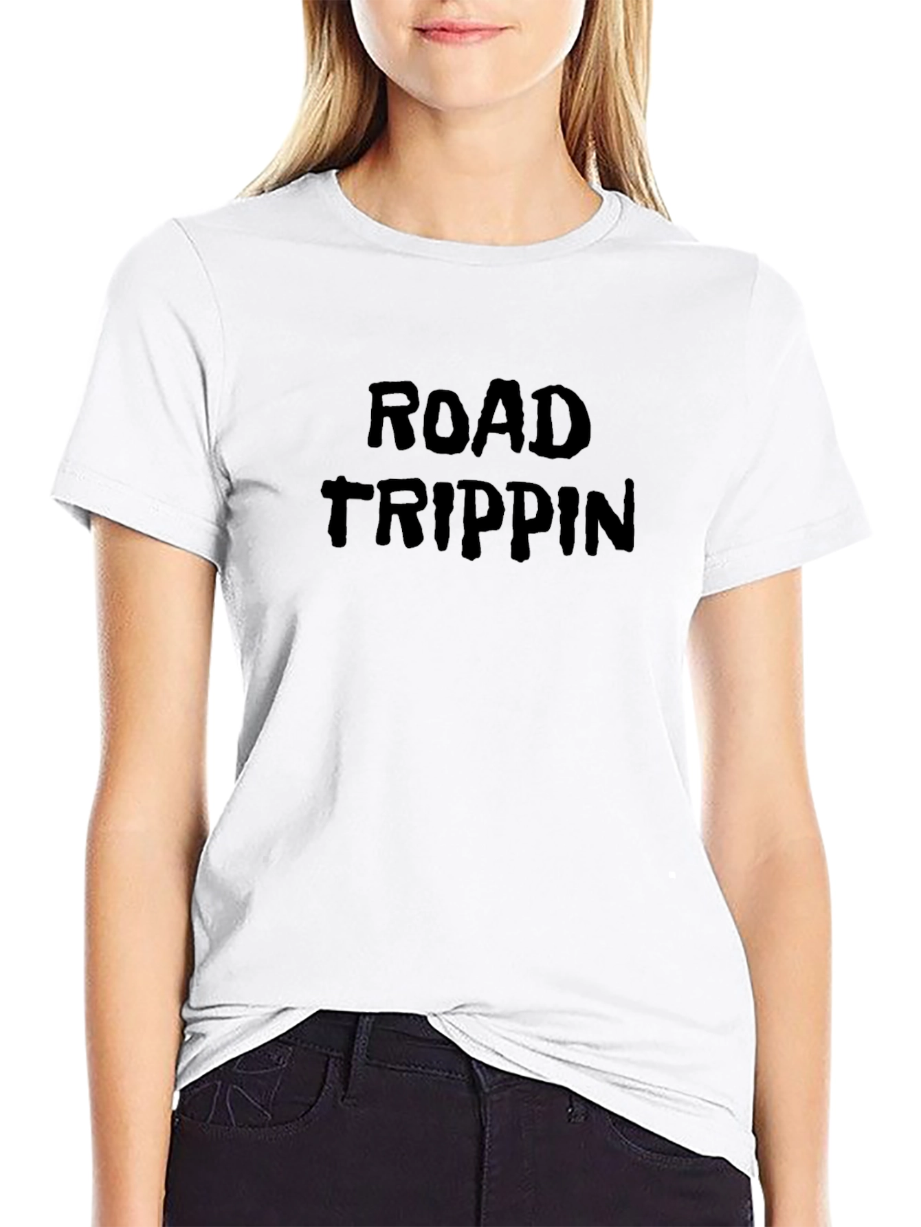 Road Trippin Black Graphic T-Shirt