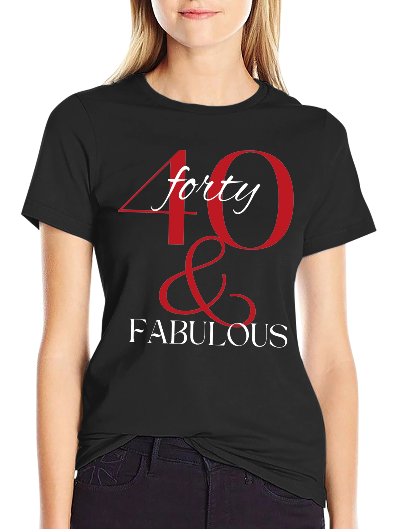 40 & Fabulous Graphic T-Shirt - Birthday Tee