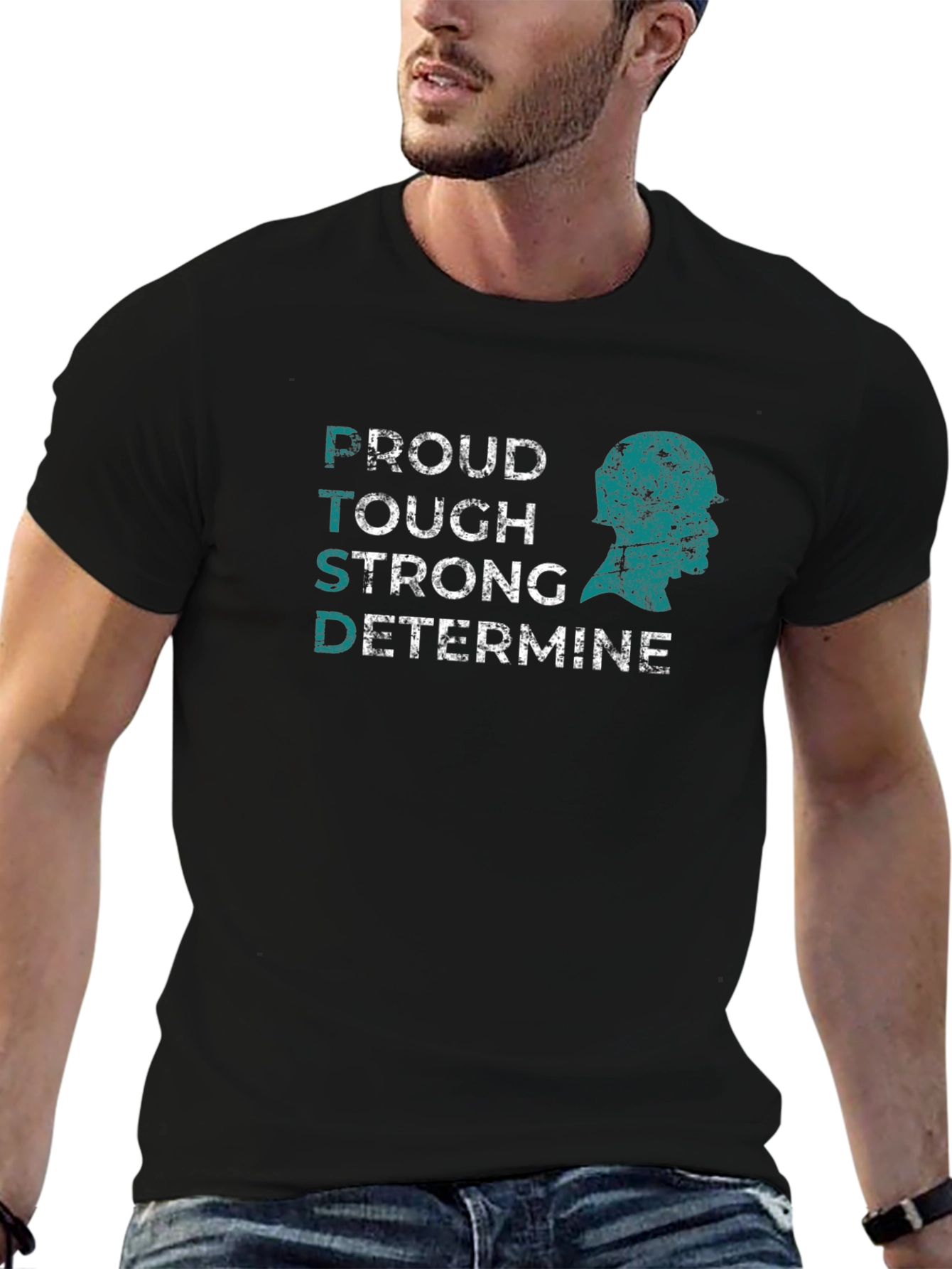PTSD Awareness T-Shirt: Proud Tough Strong