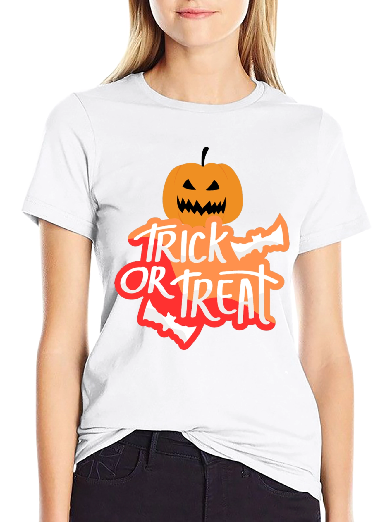 Trick or Treat Halloween T-Shirt - Pumpkin Design