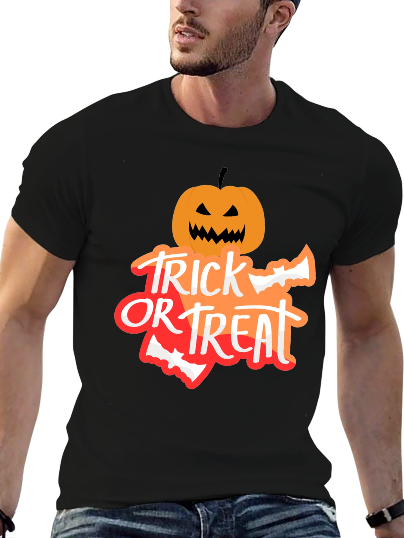 Trick or Treat Halloween T-Shirt - Pumpkin Design