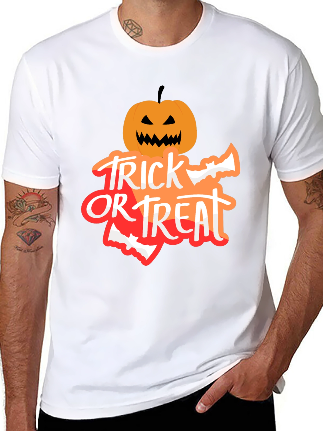 Trick or Treat Halloween T-Shirt - Pumpkin Design