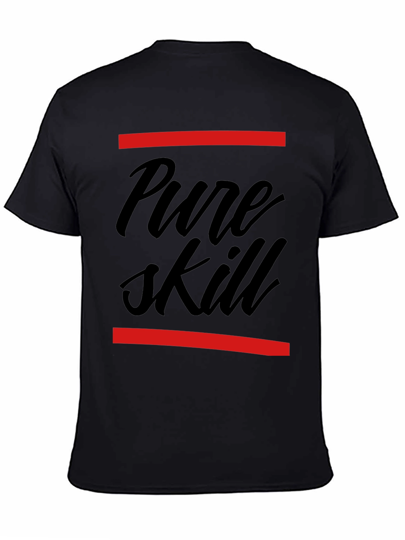 Pure Skill Graphic Tee - Stylish Black T-Shirt