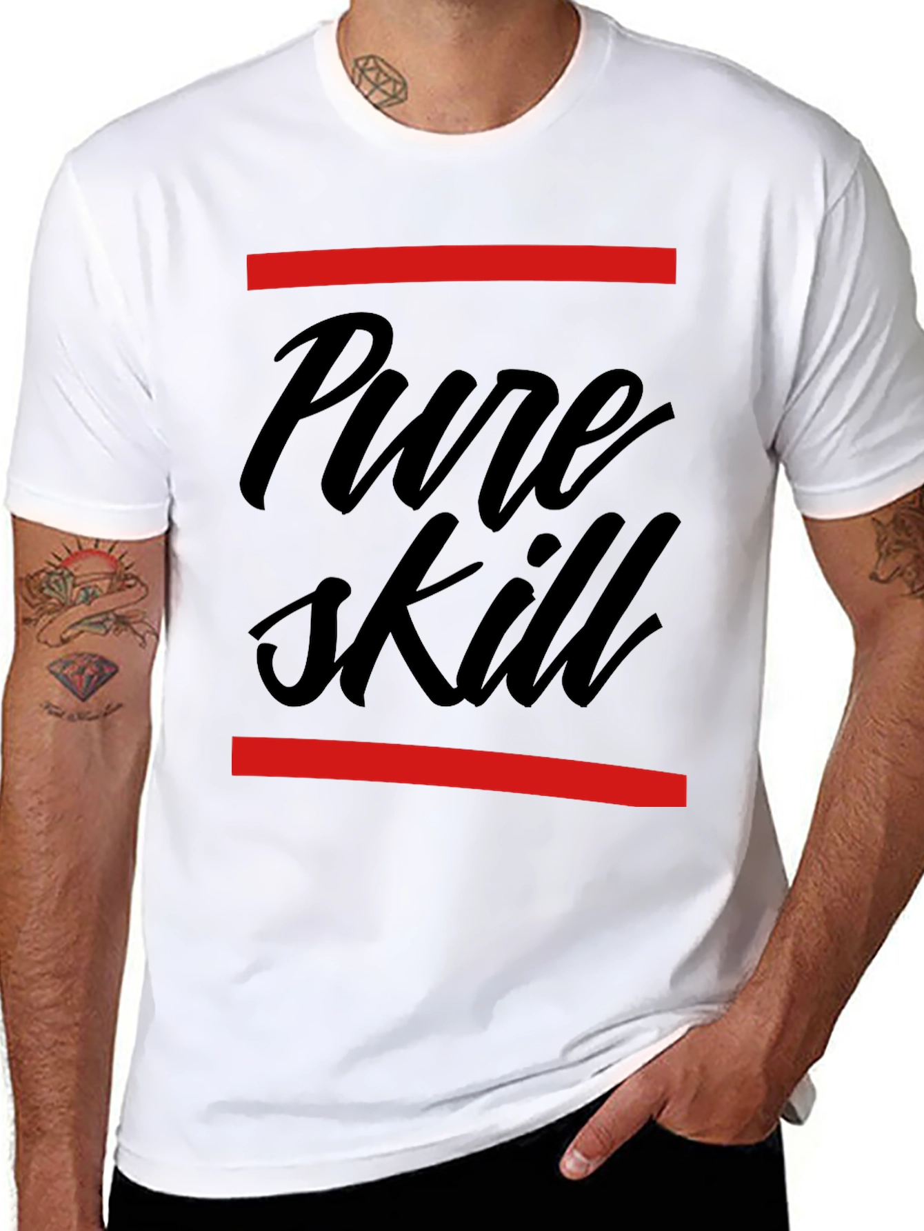 Pure Skill Graphic Tee - Stylish Black T-Shirt