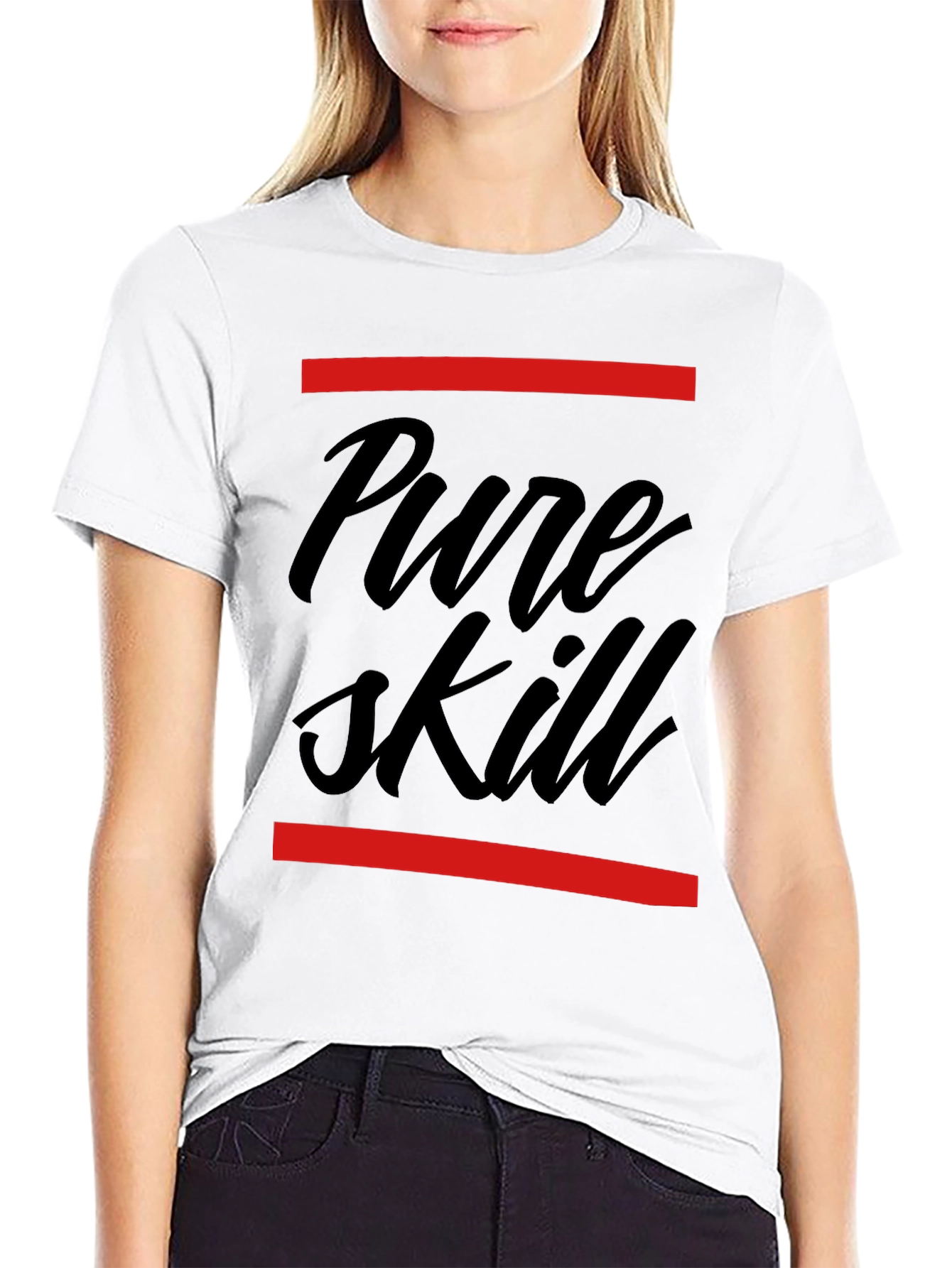 Pure Skill Graphic Tee - Stylish Black T-Shirt