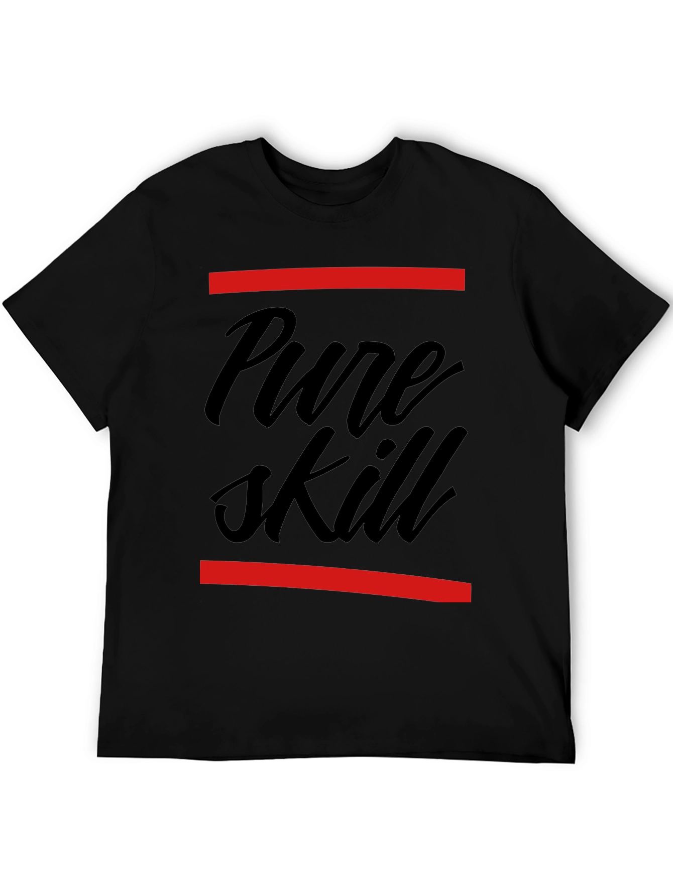 Pure Skill Graphic Tee - Stylish Black T-Shirt