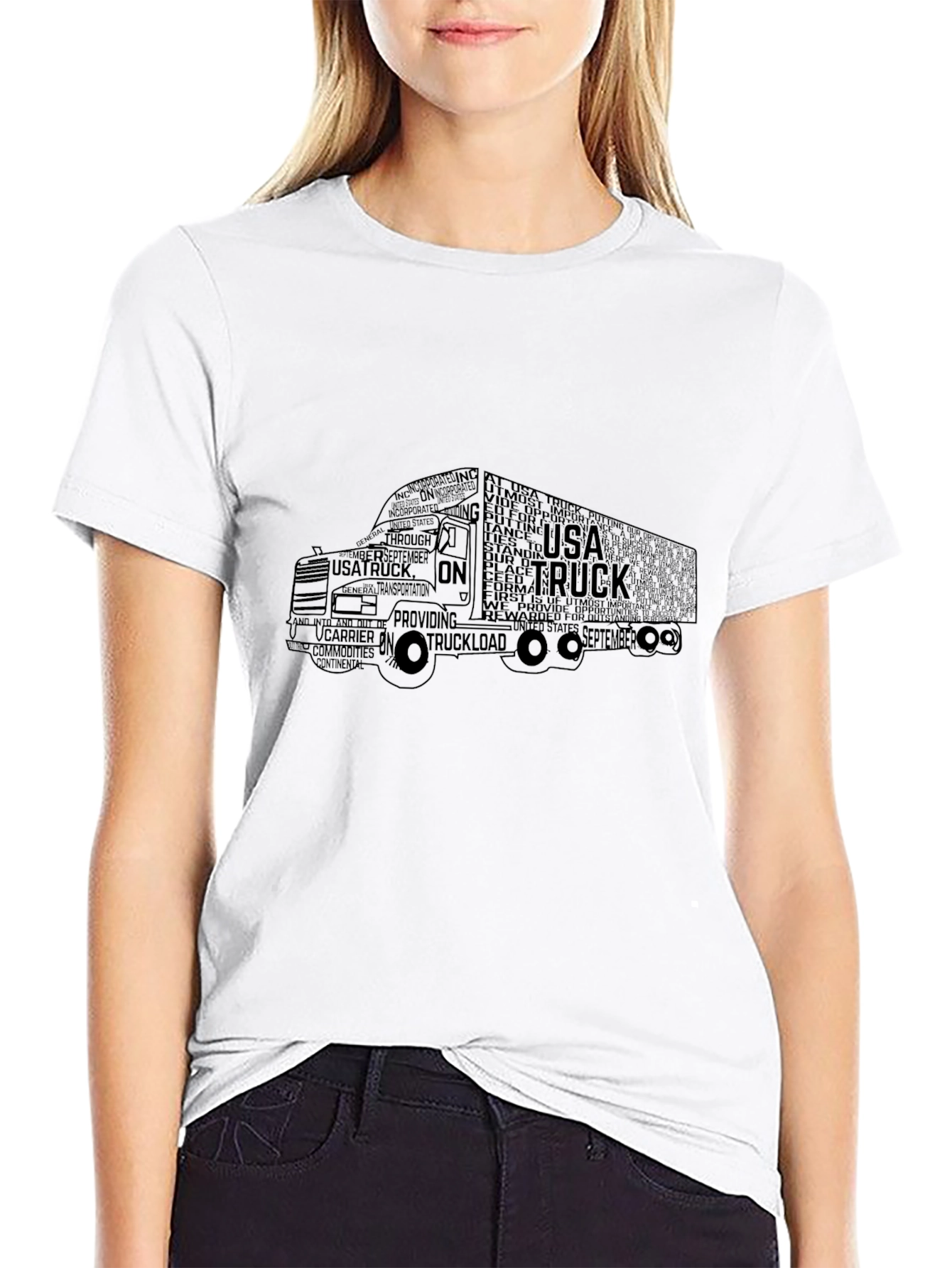 USA Truck T-Shirt - Word Art Design