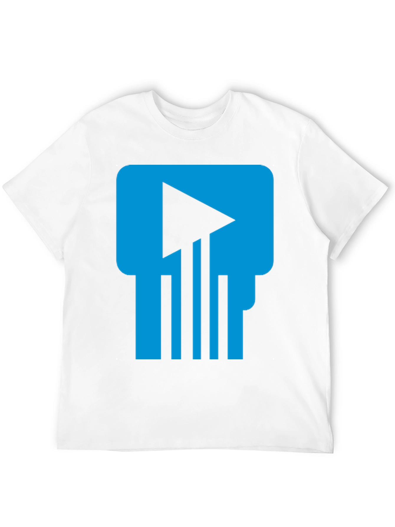 Tech Skull T-Shirt - Blue & Black Graphic Tee