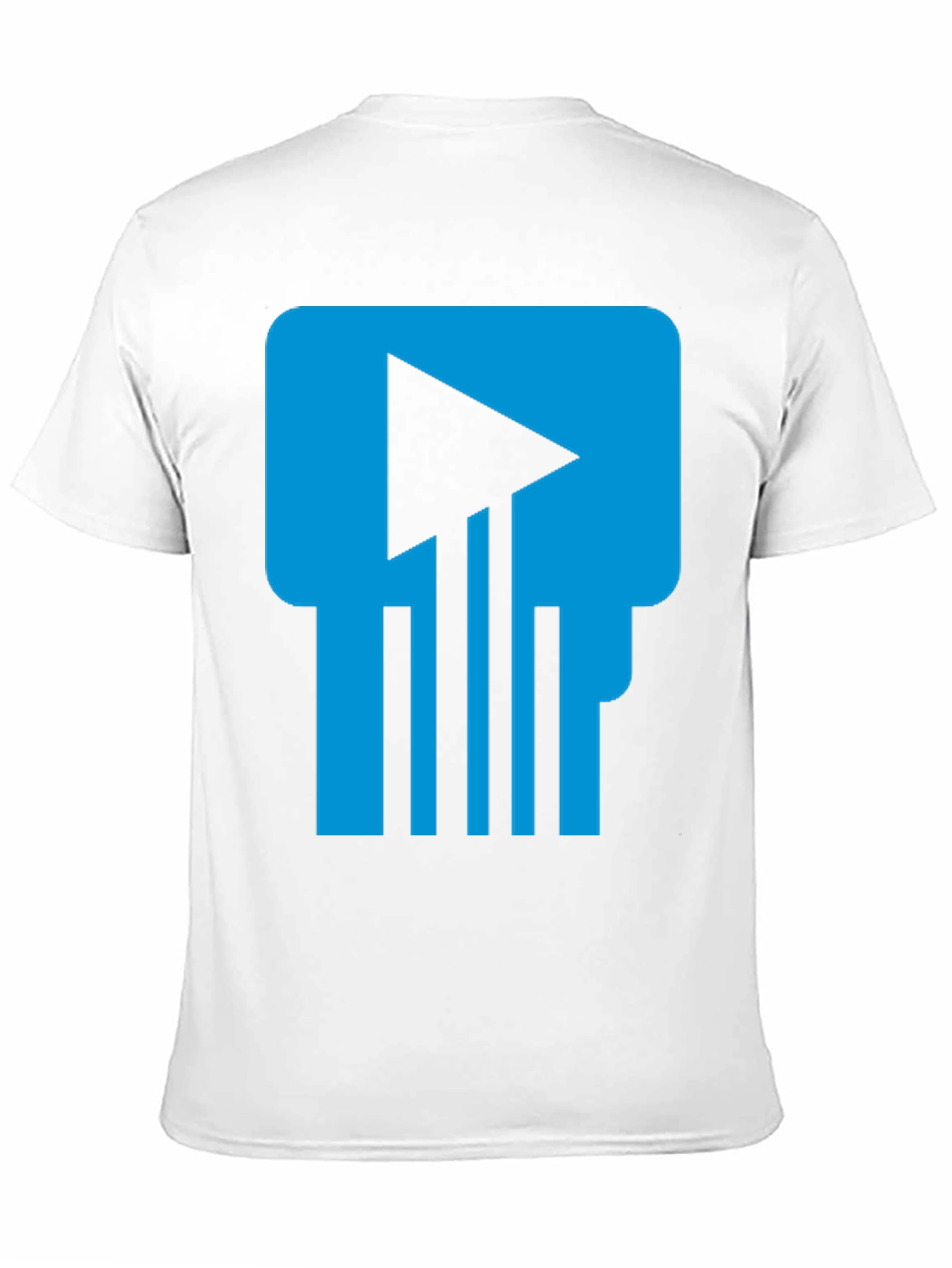 Tech Skull T-Shirt - Blue & Black Graphic Tee