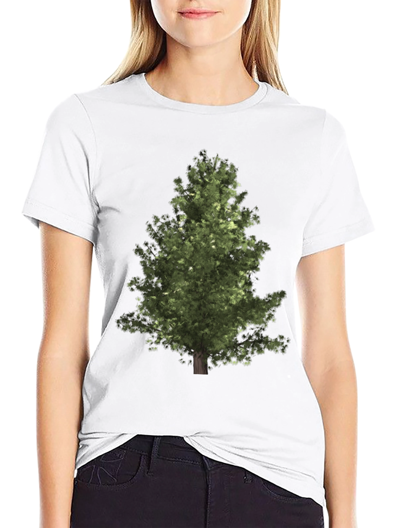 Natures Embrace: Tree Graphic Black T-Shirt