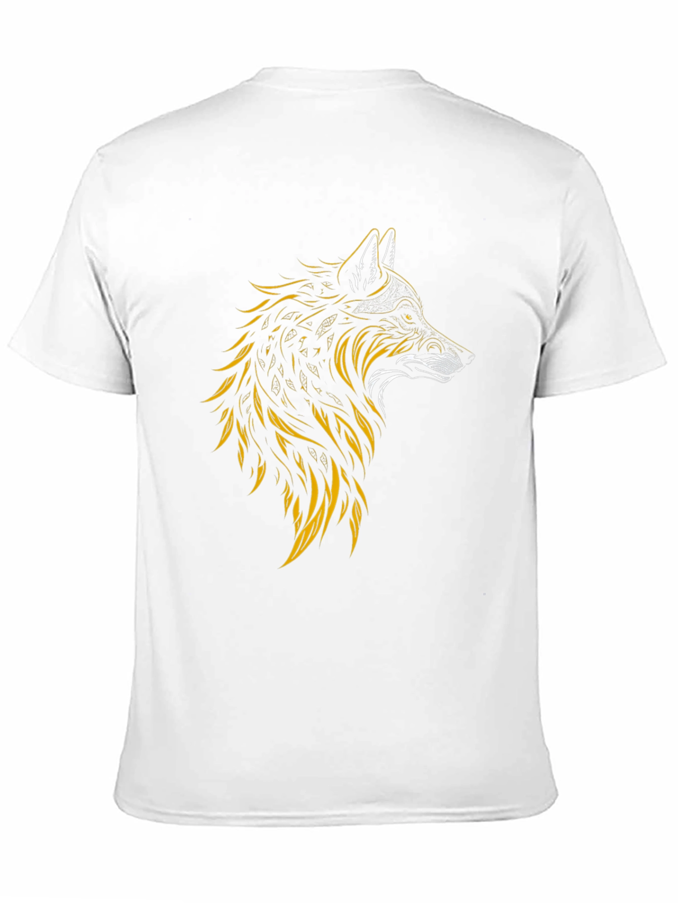 Wolf Graphic Print Tee - Stylish Mens Black T-Shirt