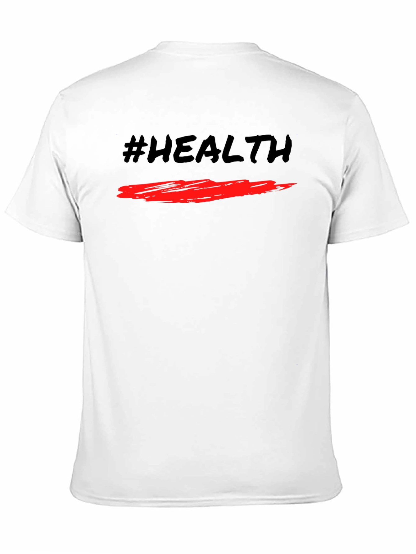 #Health Black Graphic Tee - Stylish Fitness T-Shirt