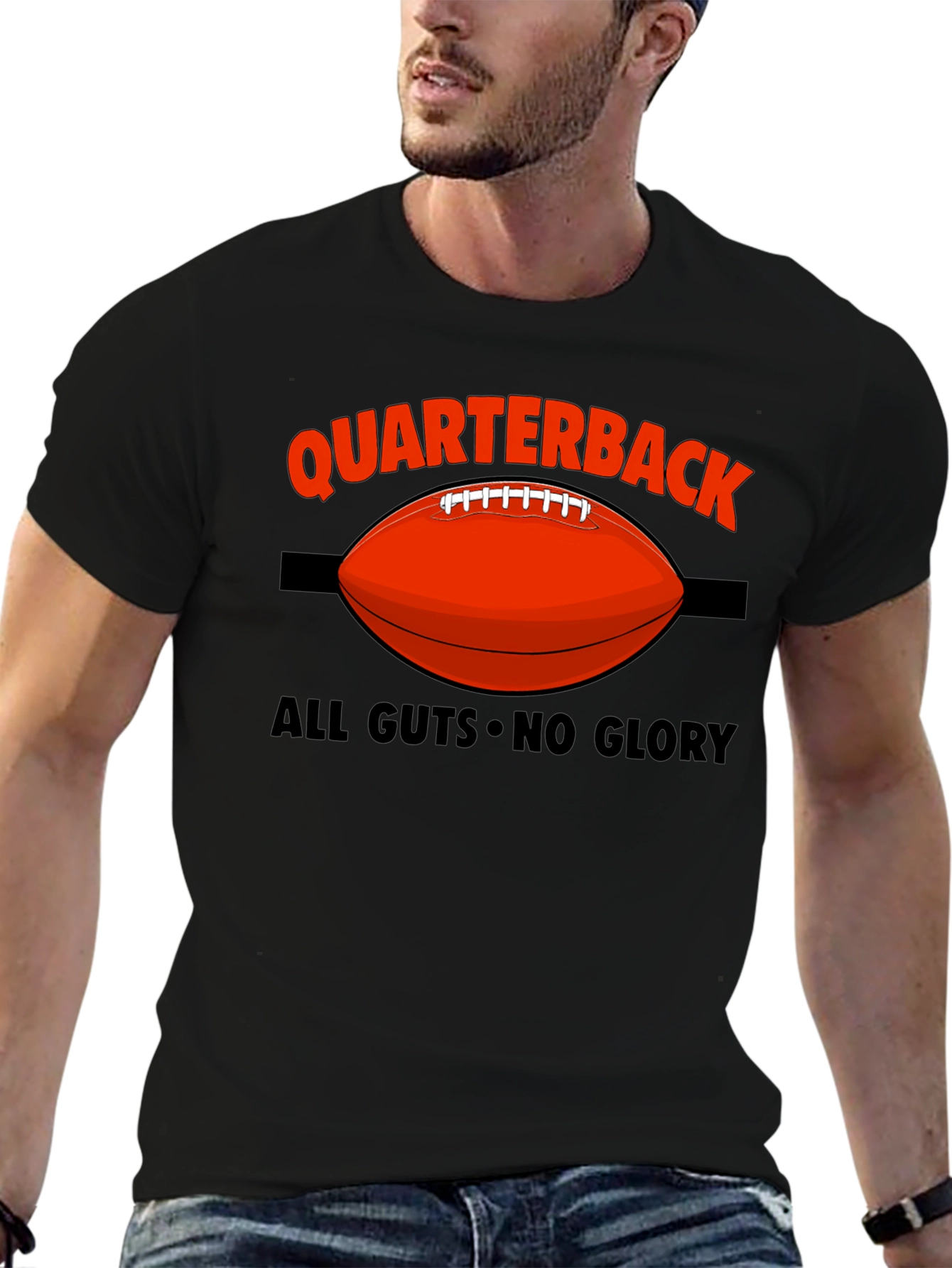 Quarterback All Guts No Glory Graphic T-Shirt