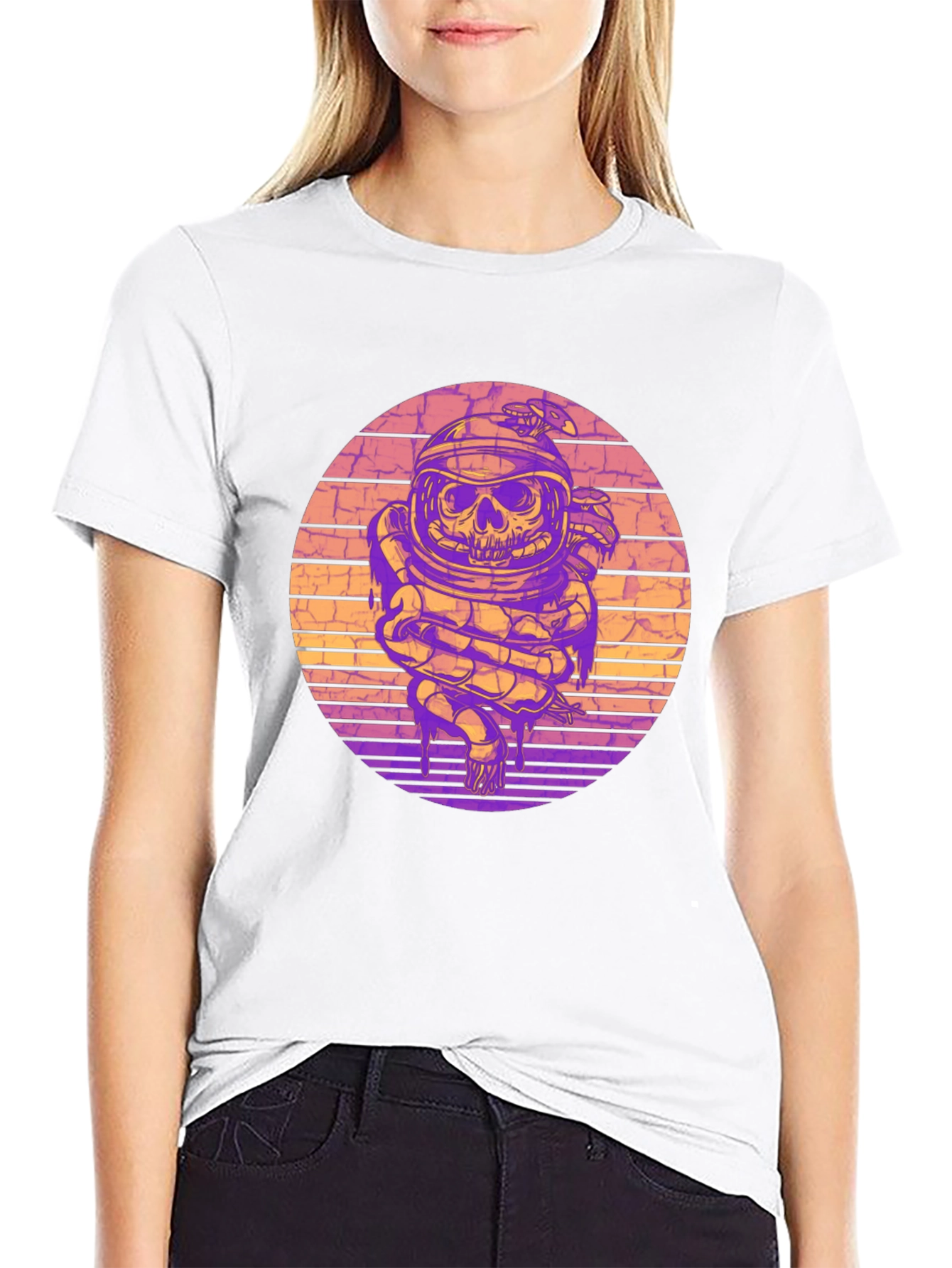 Astronaut Skull Snake Graphic Tee