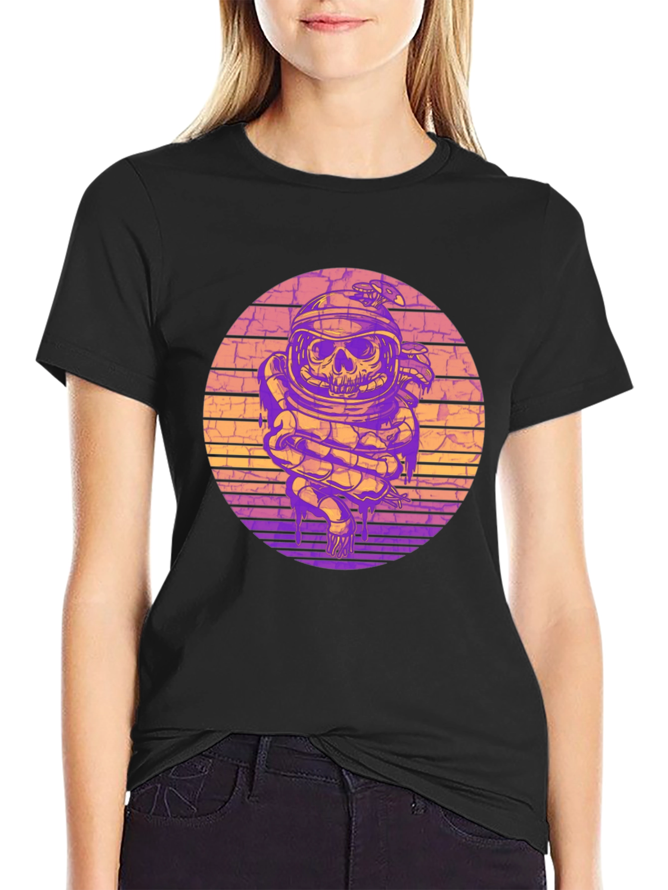 Astronaut Skull Snake Graphic Tee