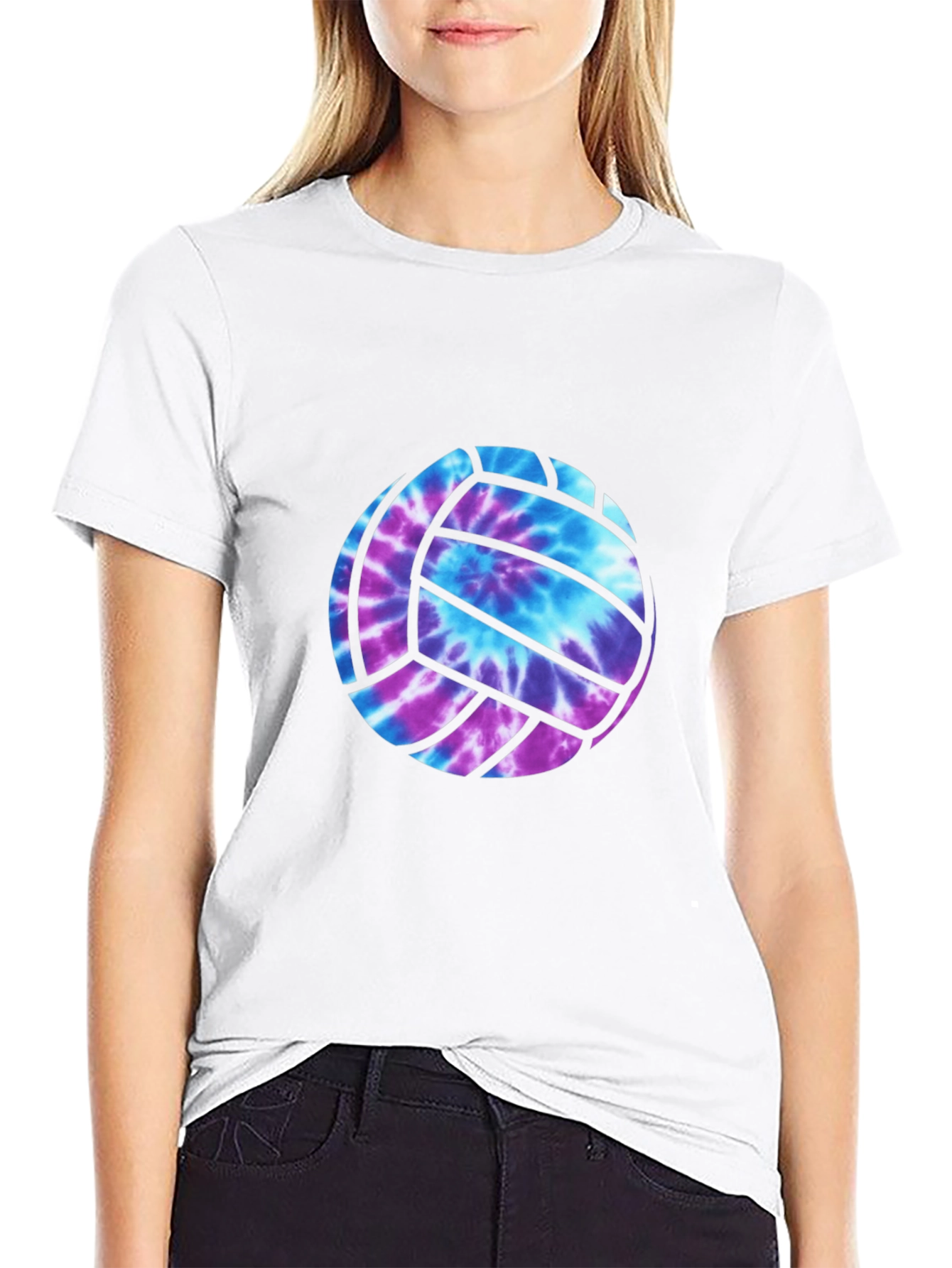 Tie-Dye Volleyball Graphic Tee