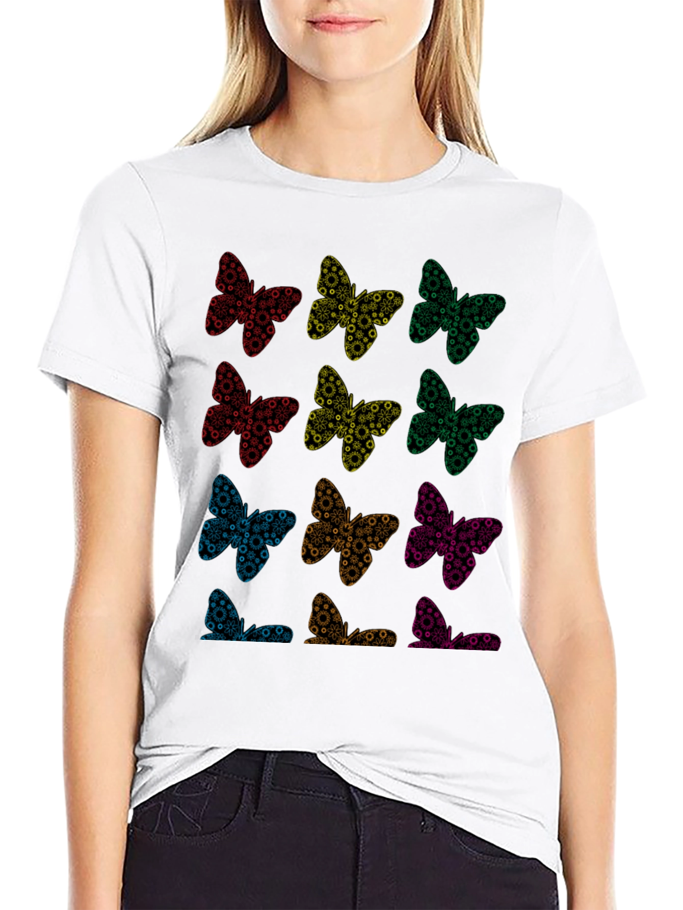 Butterfly Pattern T-Shirt | Unique Graphic Tee