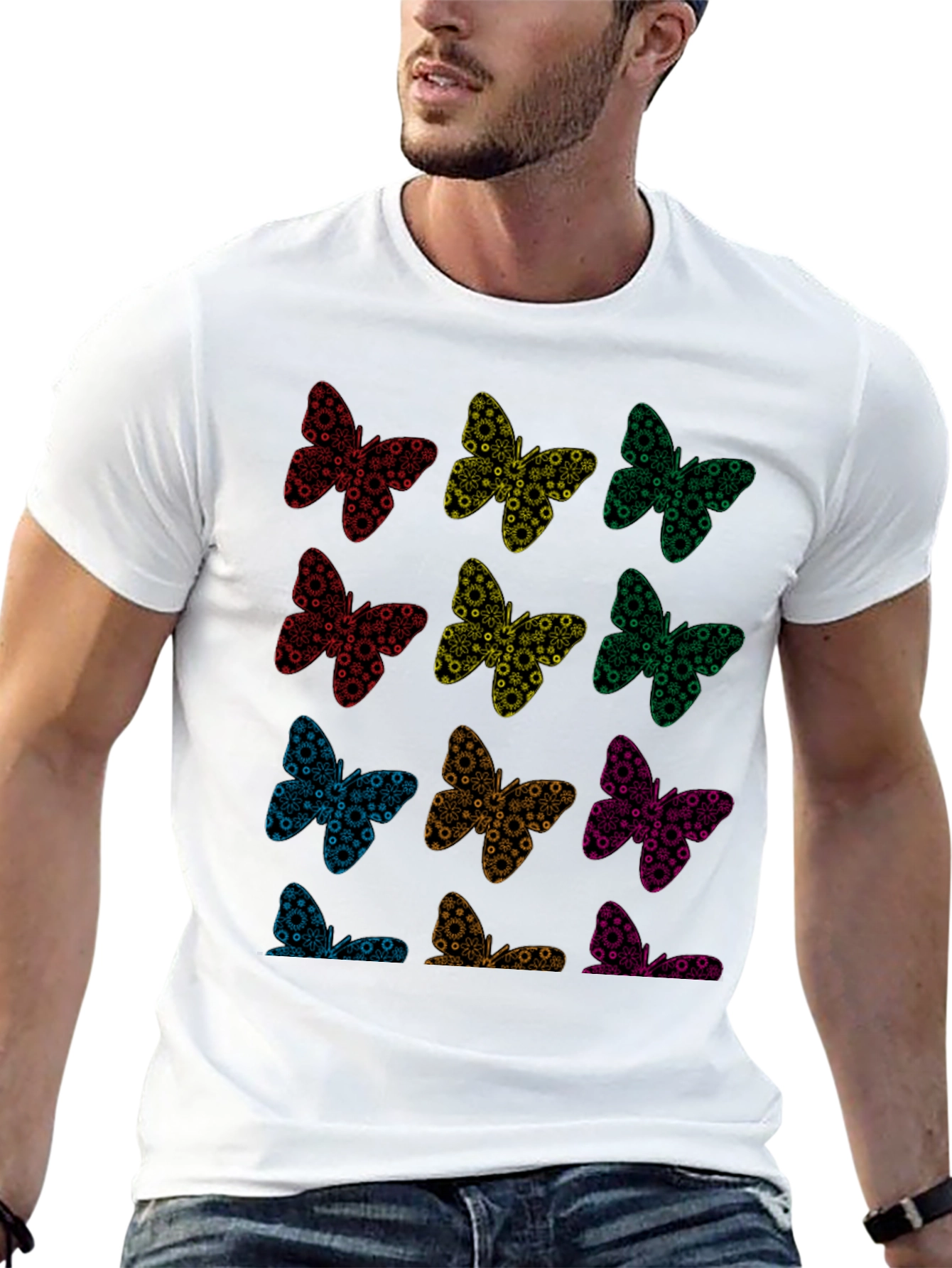 Butterfly Pattern T-Shirt | Unique Graphic Tee