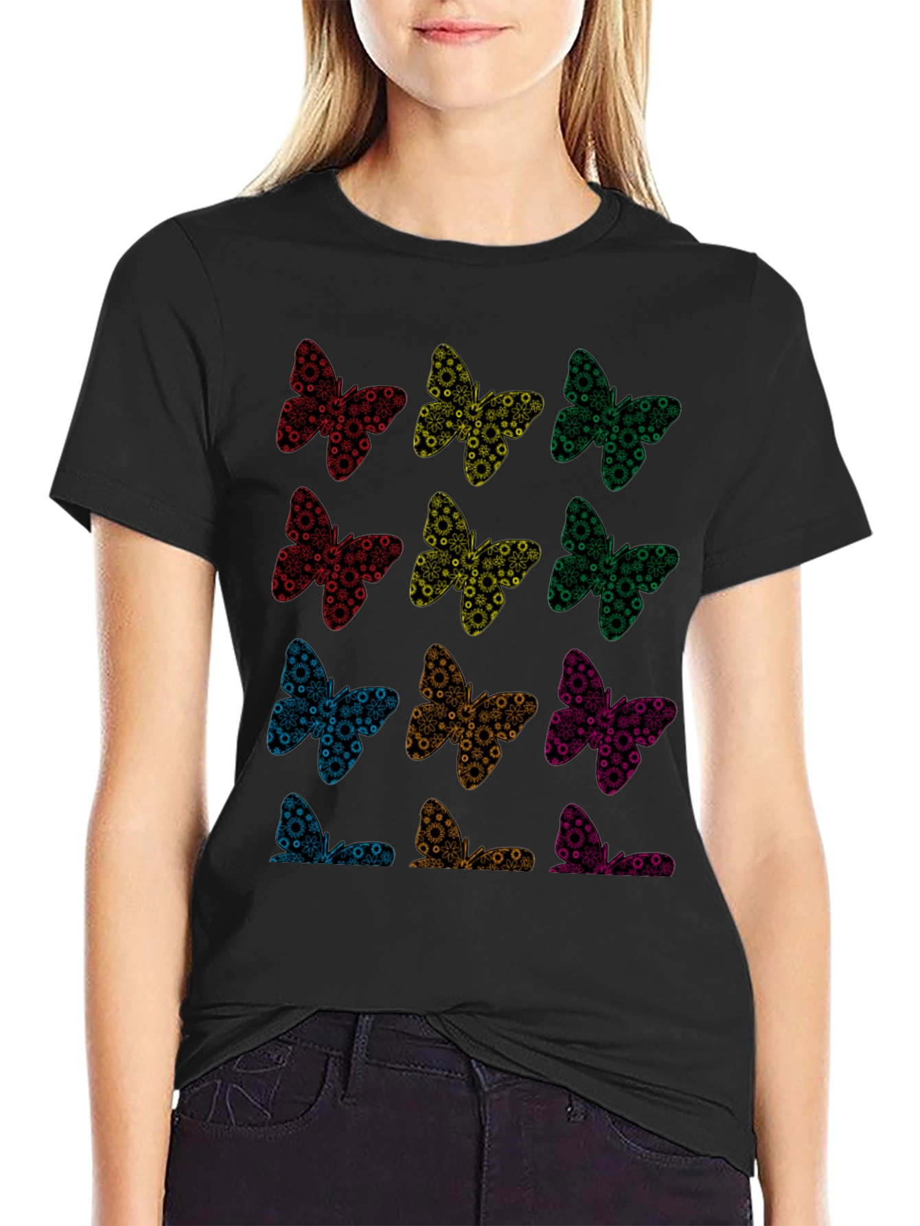 Butterfly Pattern T-Shirt | Unique Graphic Tee
