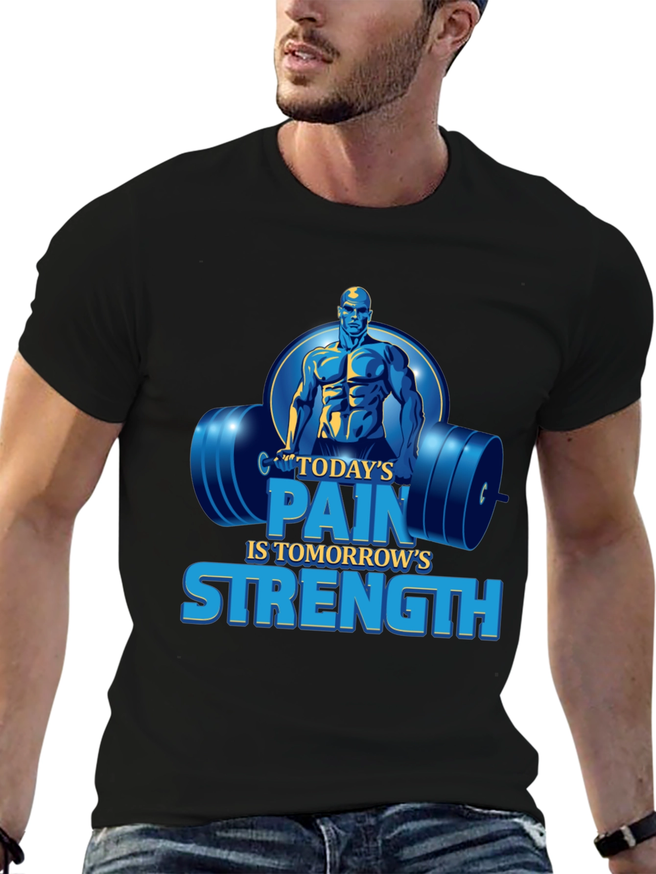 Motivational Gym T-Shirt - Todays Pain Tomorrows Strength