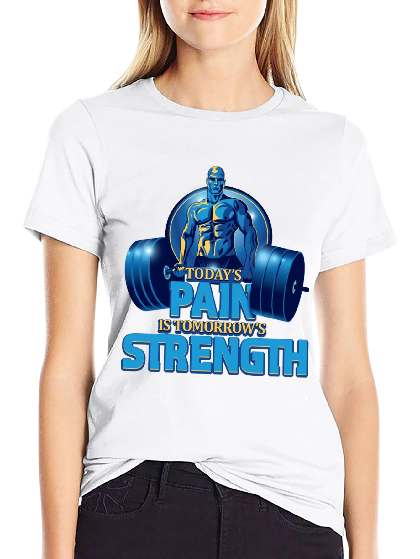 Motivational Gym T-Shirt - Todays Pain Tomorrows Strength