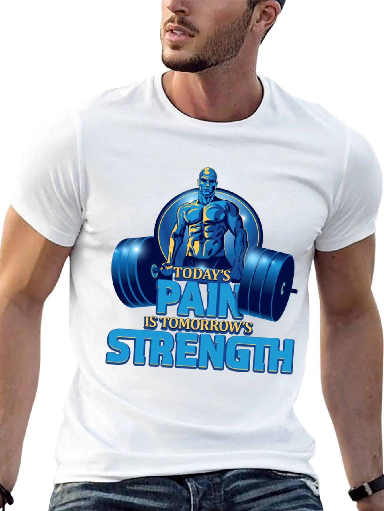 Motivational Gym T-Shirt - Todays Pain Tomorrows Strength