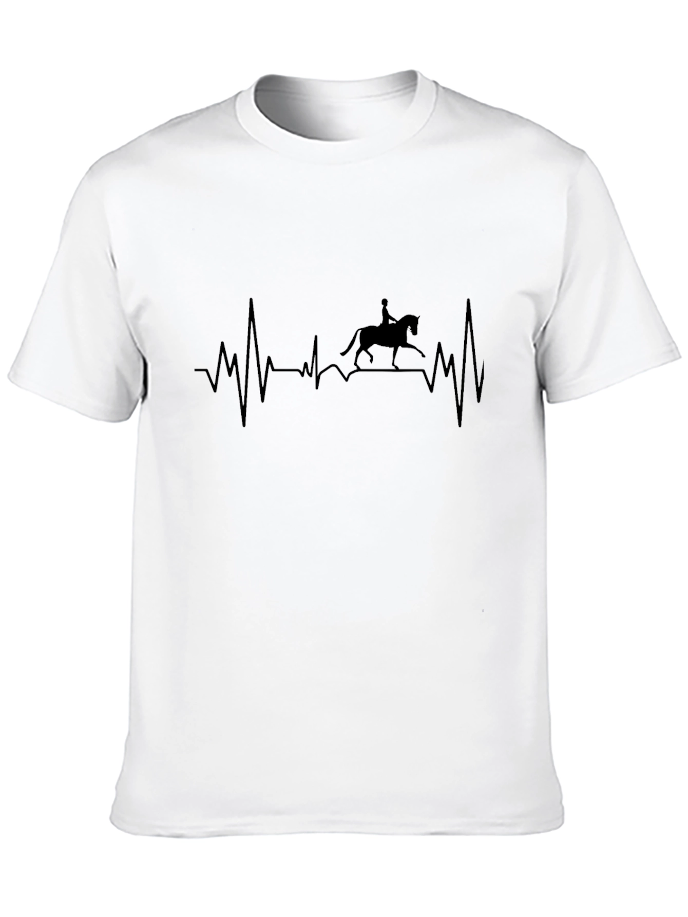 Dressage Heartbeat T-Shirt - Equestrian Rider Tee