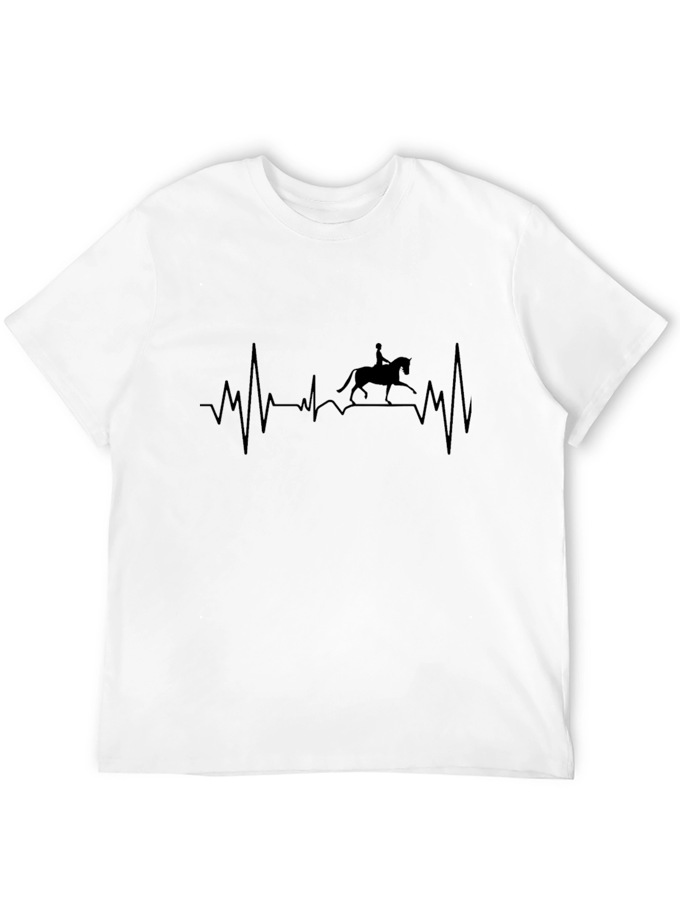 Dressage Heartbeat T-Shirt - Equestrian Rider Tee