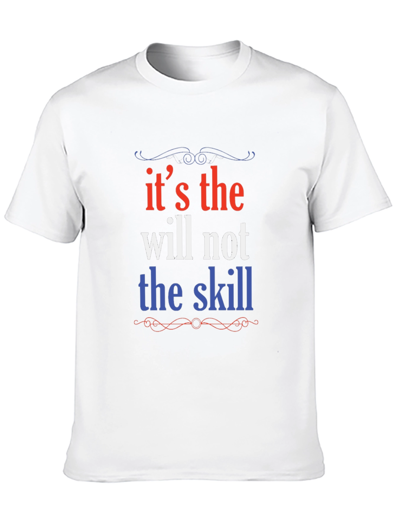 Motivational Will Over Skill Graphic Tee - Black