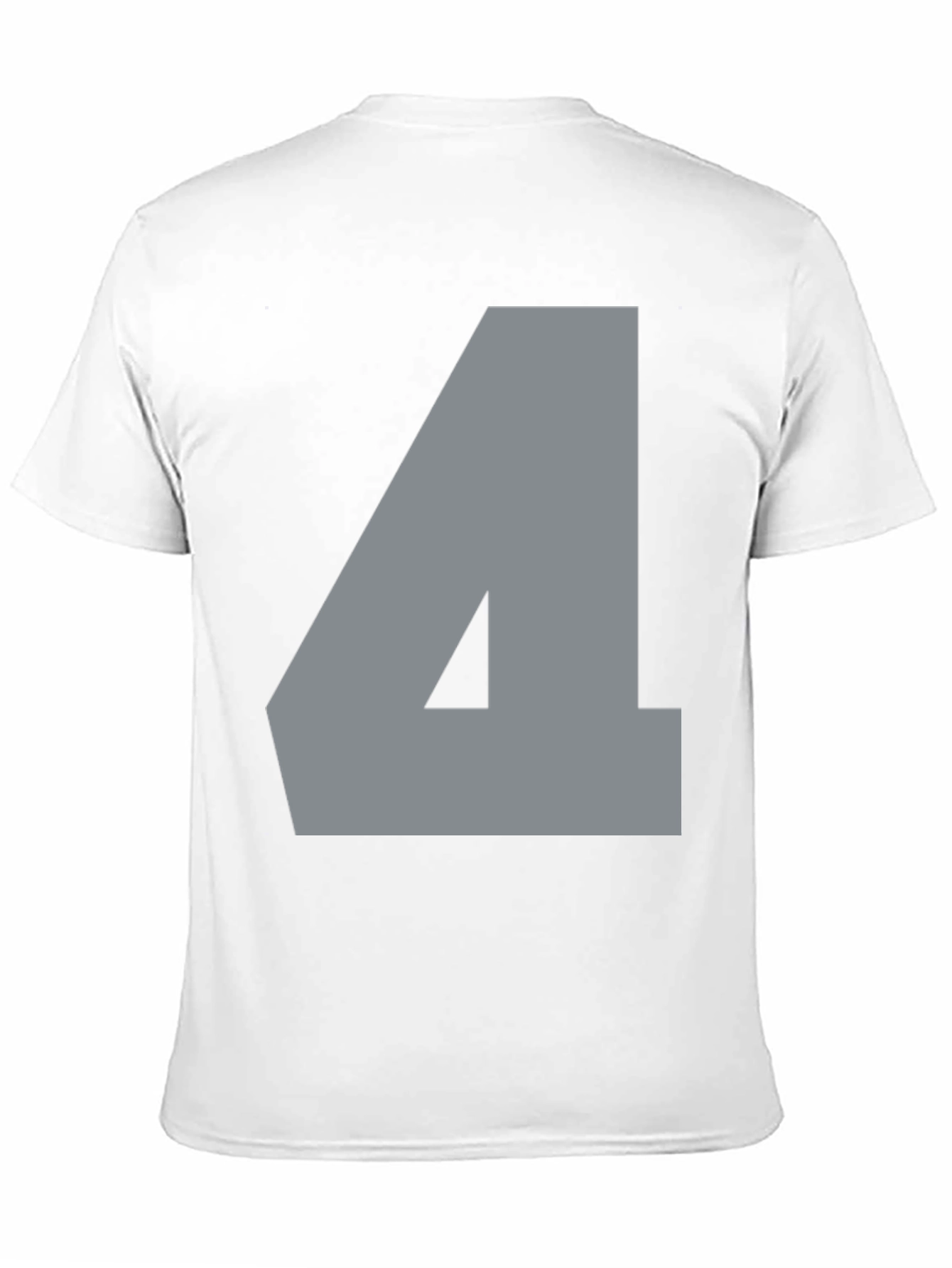 Number Four Graphic Tee - Mens Black Cotton T-Shirt