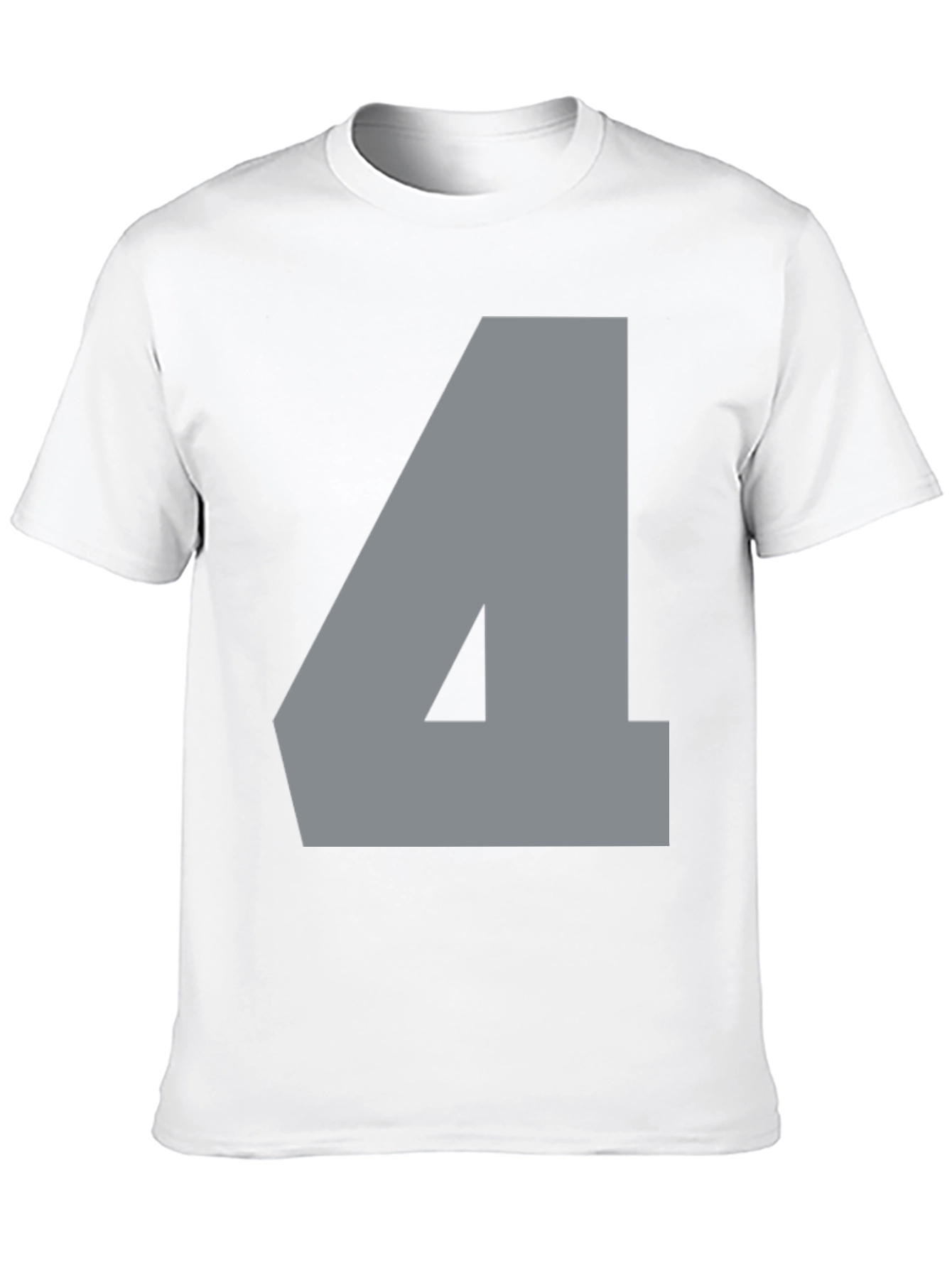 Number Four Graphic Tee - Mens Black Cotton T-Shirt