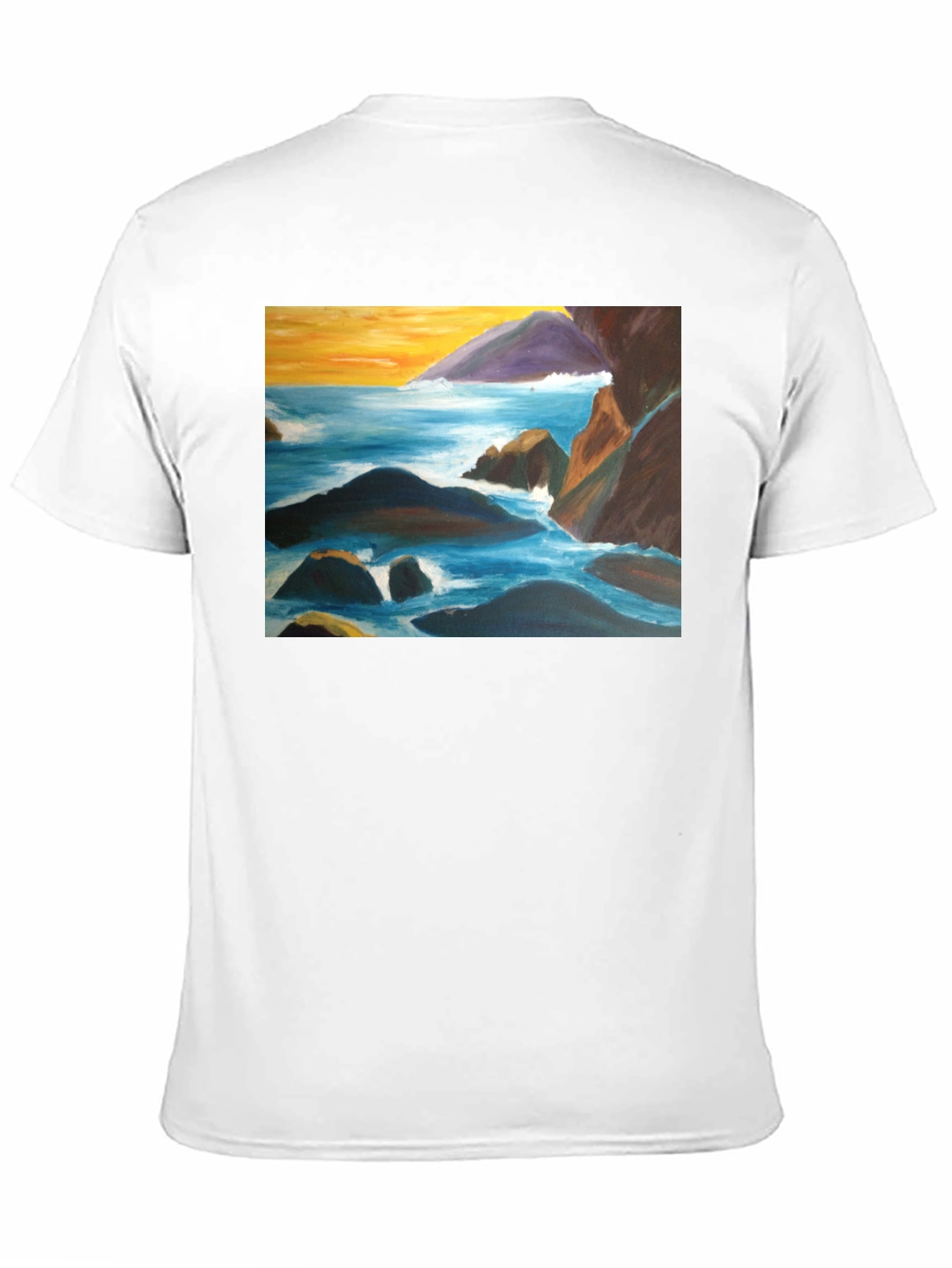 Coastal Seascape Graphic Tee - Black