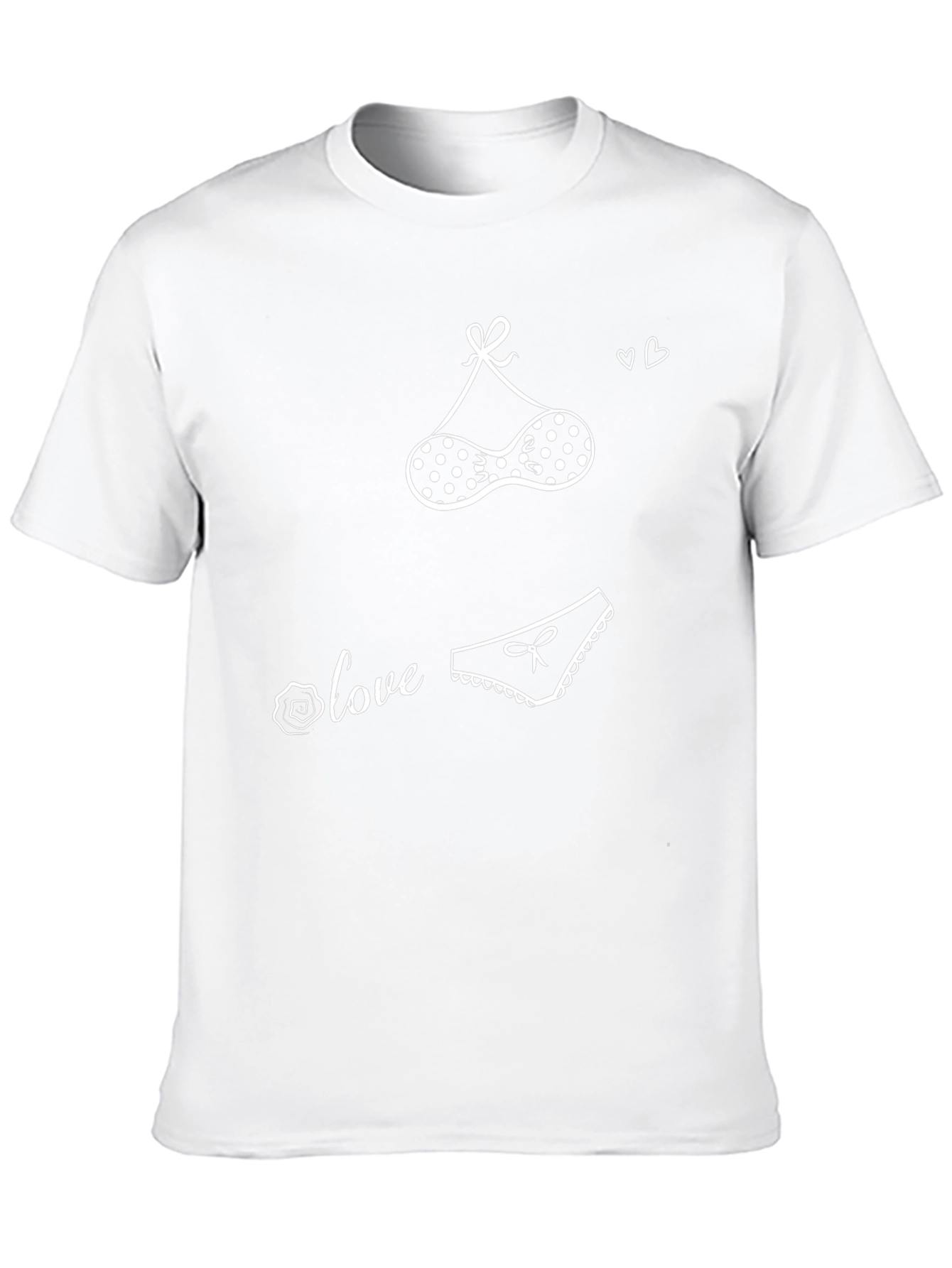 Love Lingerie Graphic Tee - Black Crew Neck Shirt