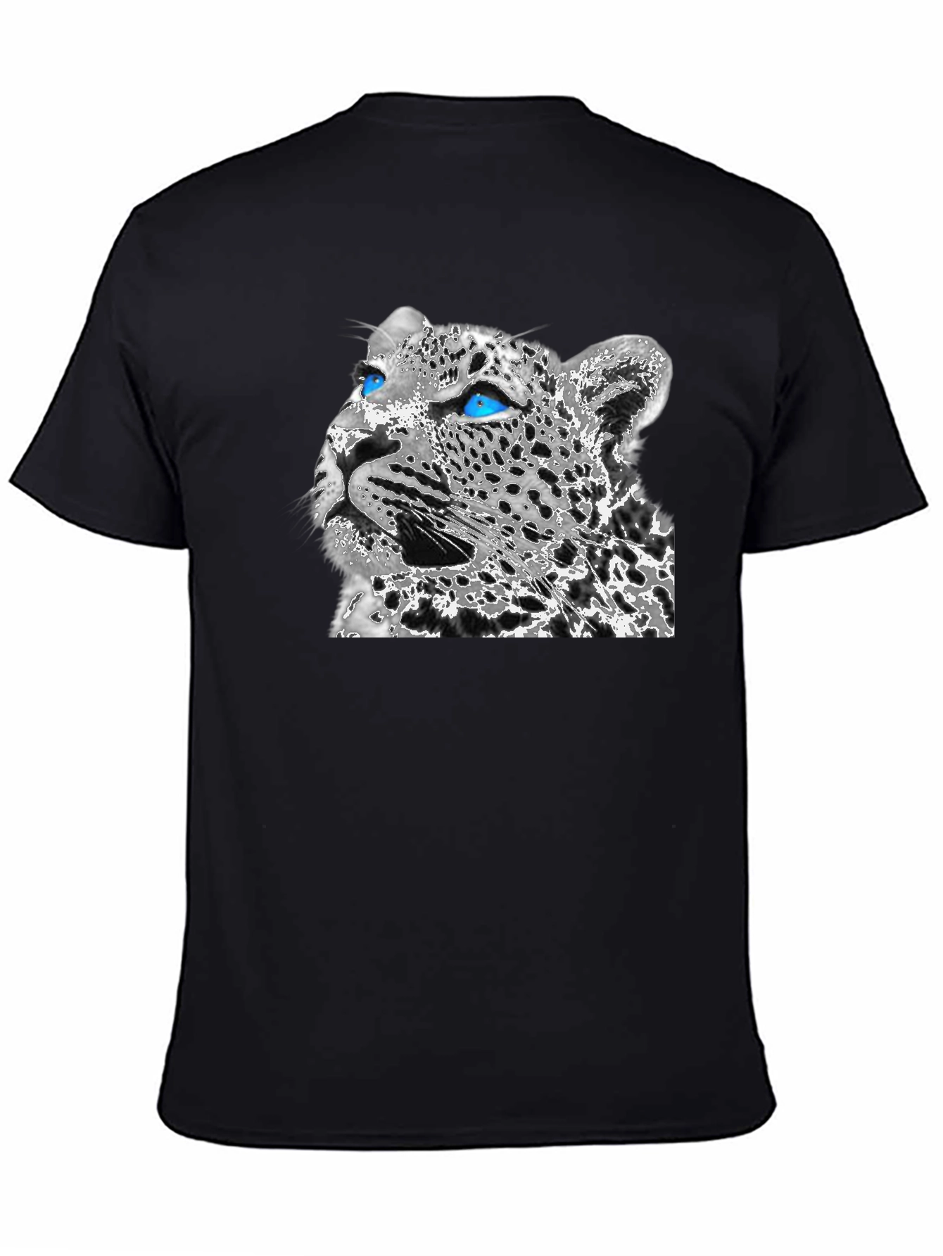 Leopard Graphic Print Black T-Shirt