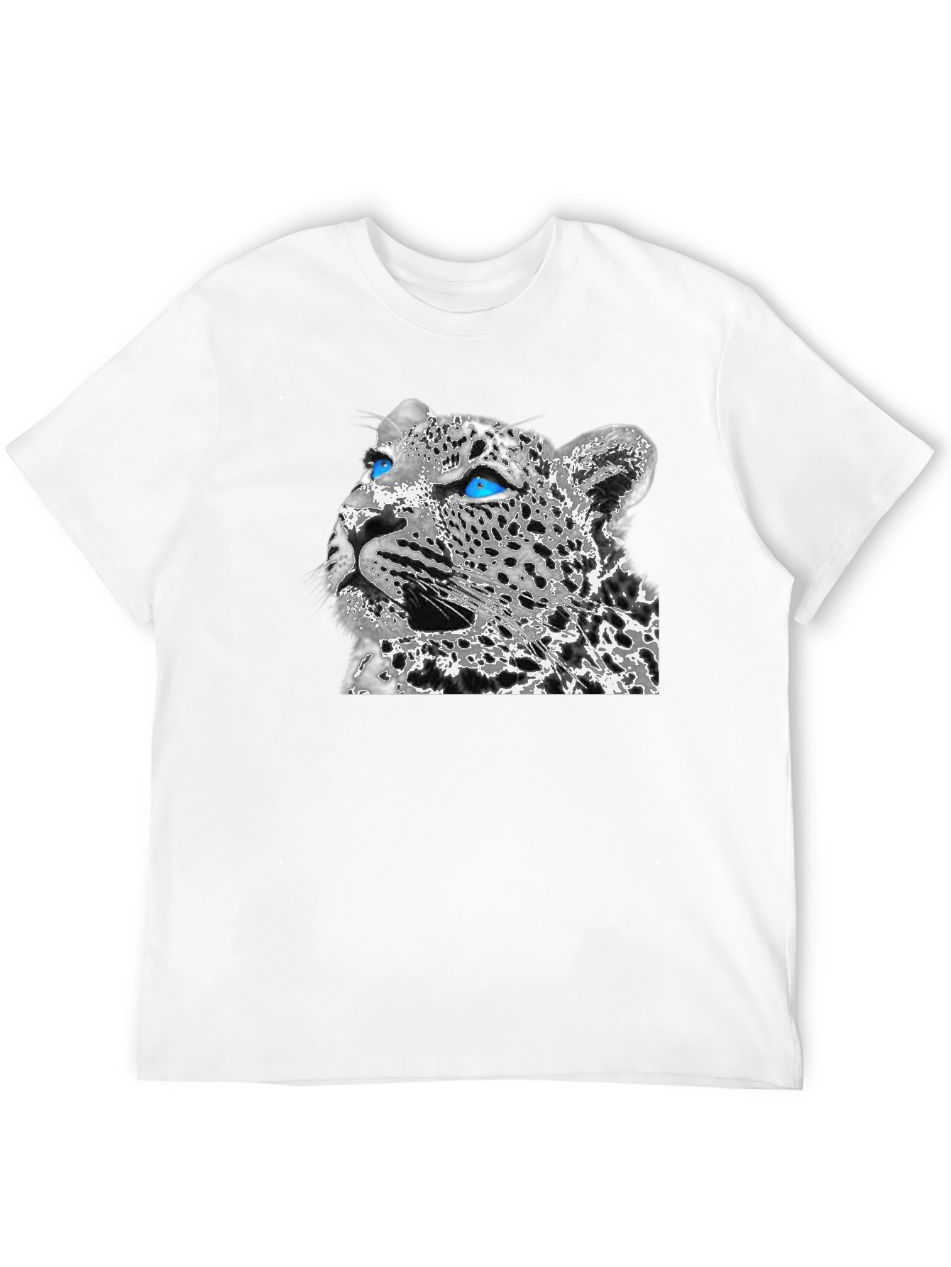 Leopard Graphic Print Black T-Shirt