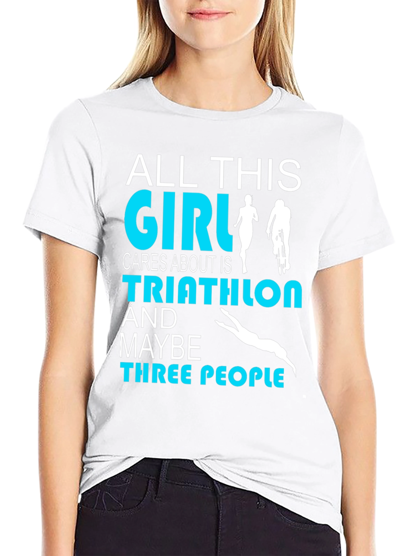 Triathlon Girl T-Shirt: All This Girl Cares About