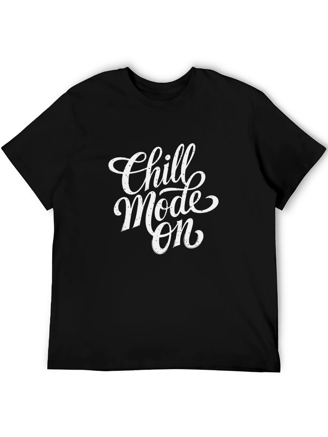 Chill Mode On Graphic T-Shirt - Black Cotton Tee